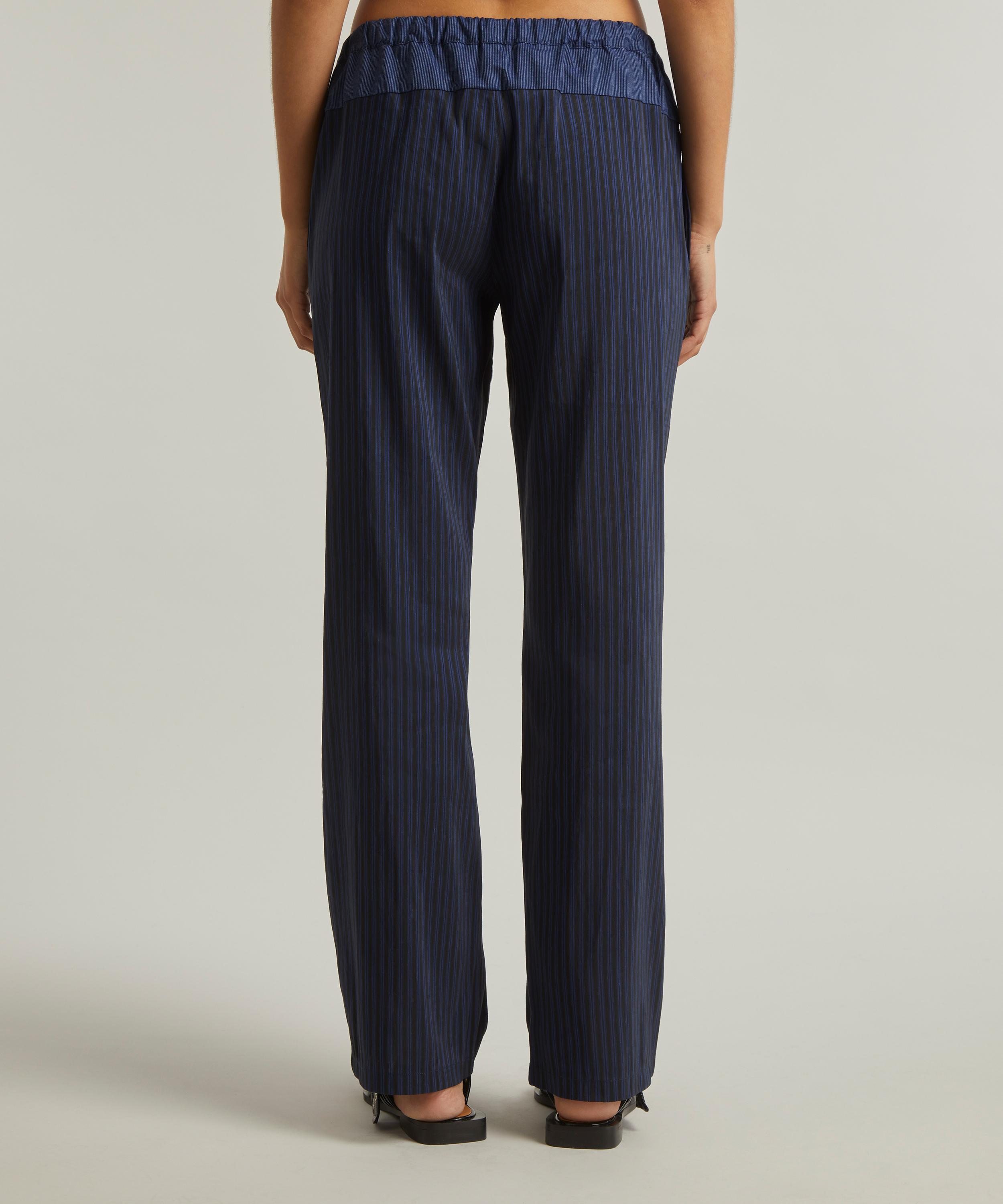 Paloma Wool - Olga Loose Linen Striped Drawstring Trousers image number 3