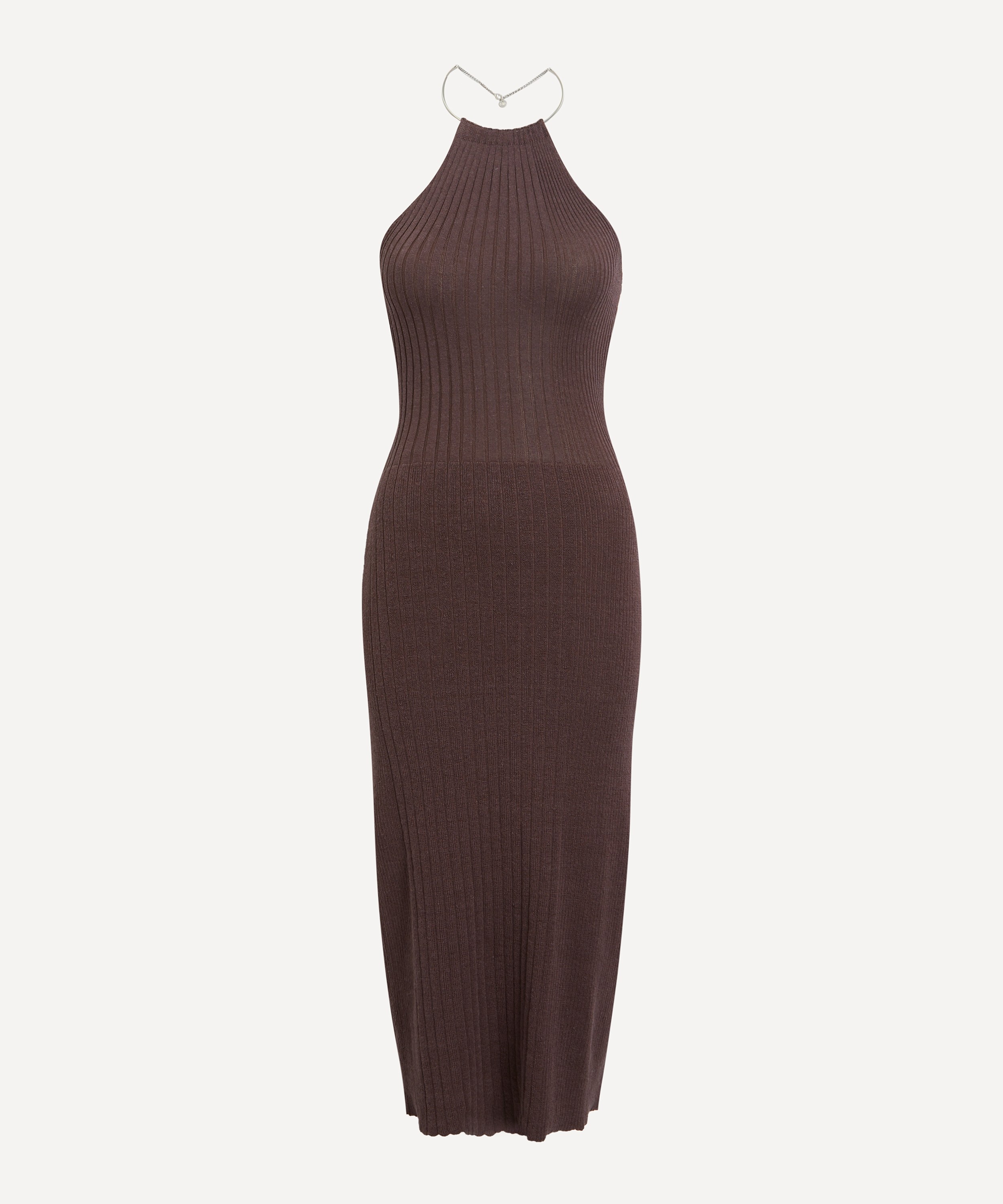 Paloma Wool - Zinnia Rib Knit Linen-Blend Midi Dress image number 0