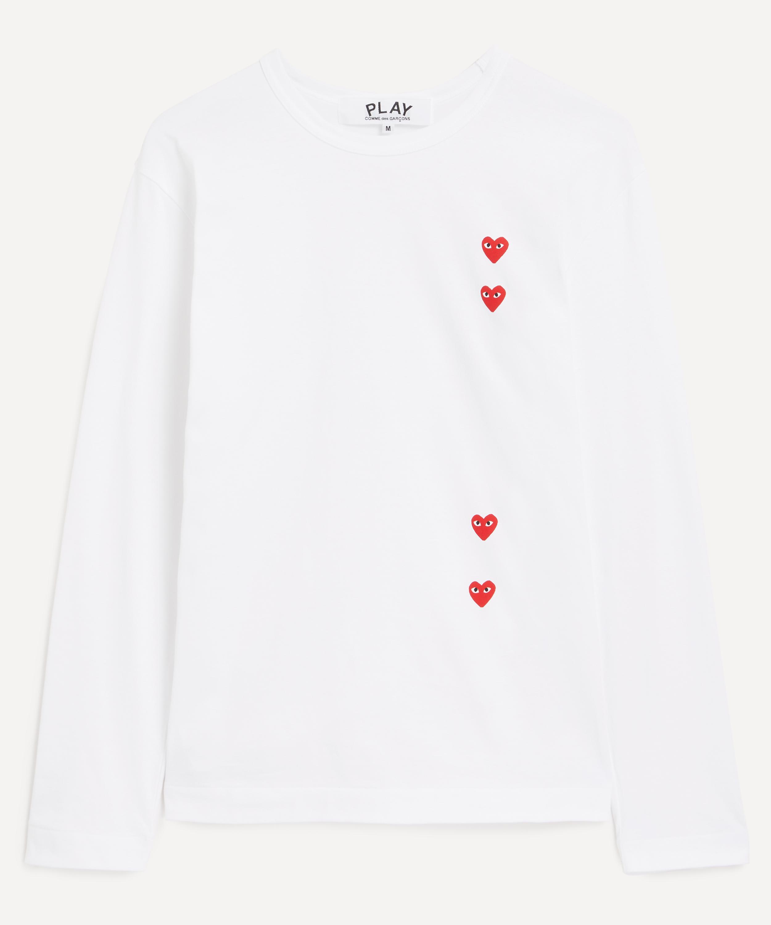 Comme des Garçons Play - Multi Red Heart Long Sleeve T-Shirt image number 0