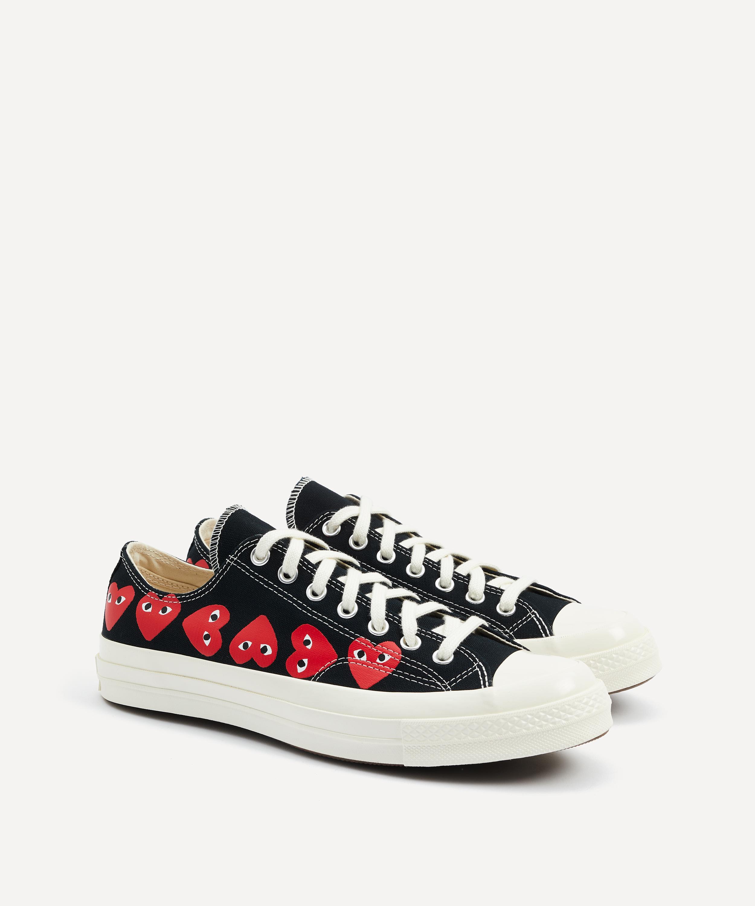 Comme Des Garcons x Converse PLAY Chuck 70 Multi Heart Low Top Trainers Liberty