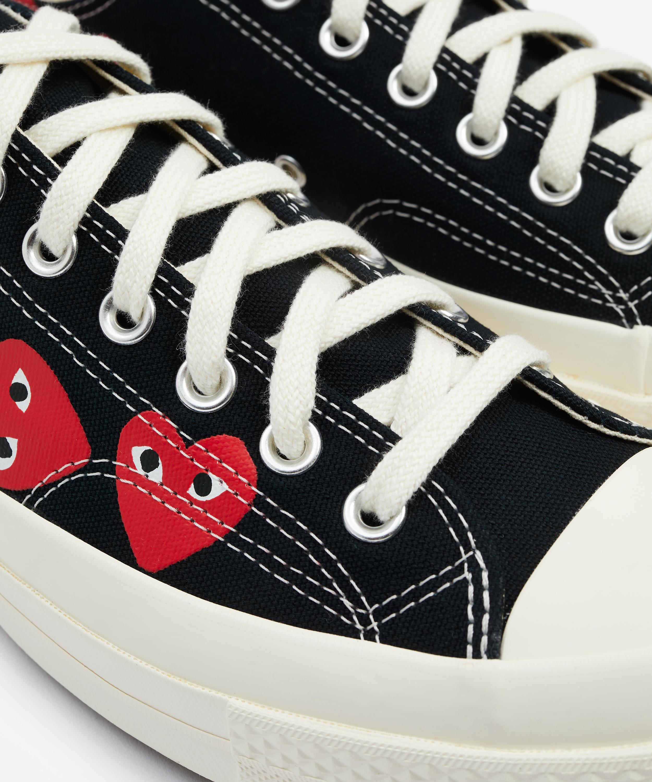 Comme Des Garçons - x Converse PLAY Chuck 70 Multi Heart Low-Top Trainers image number 3