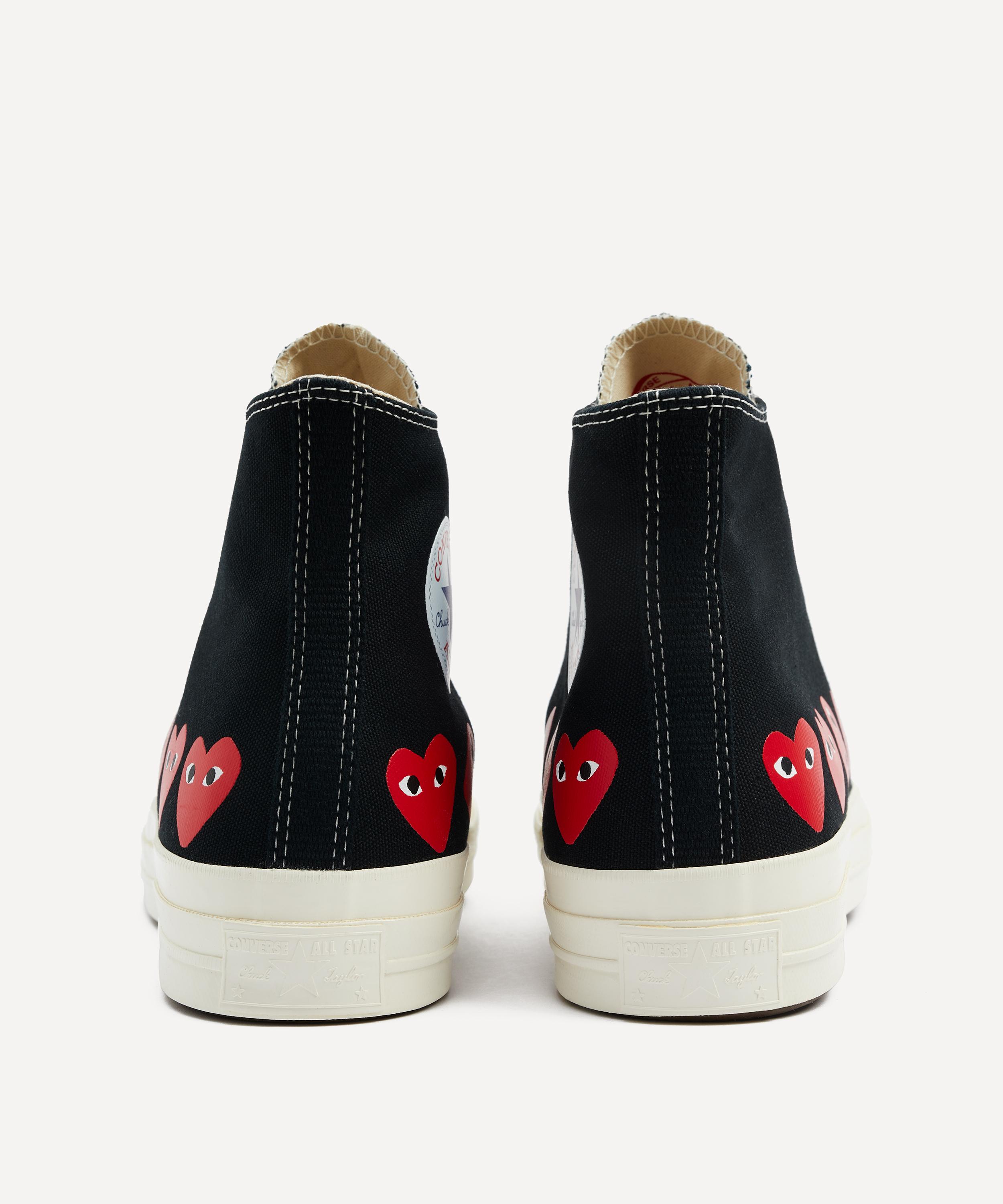 Play comme des garçons converse multi red heart online