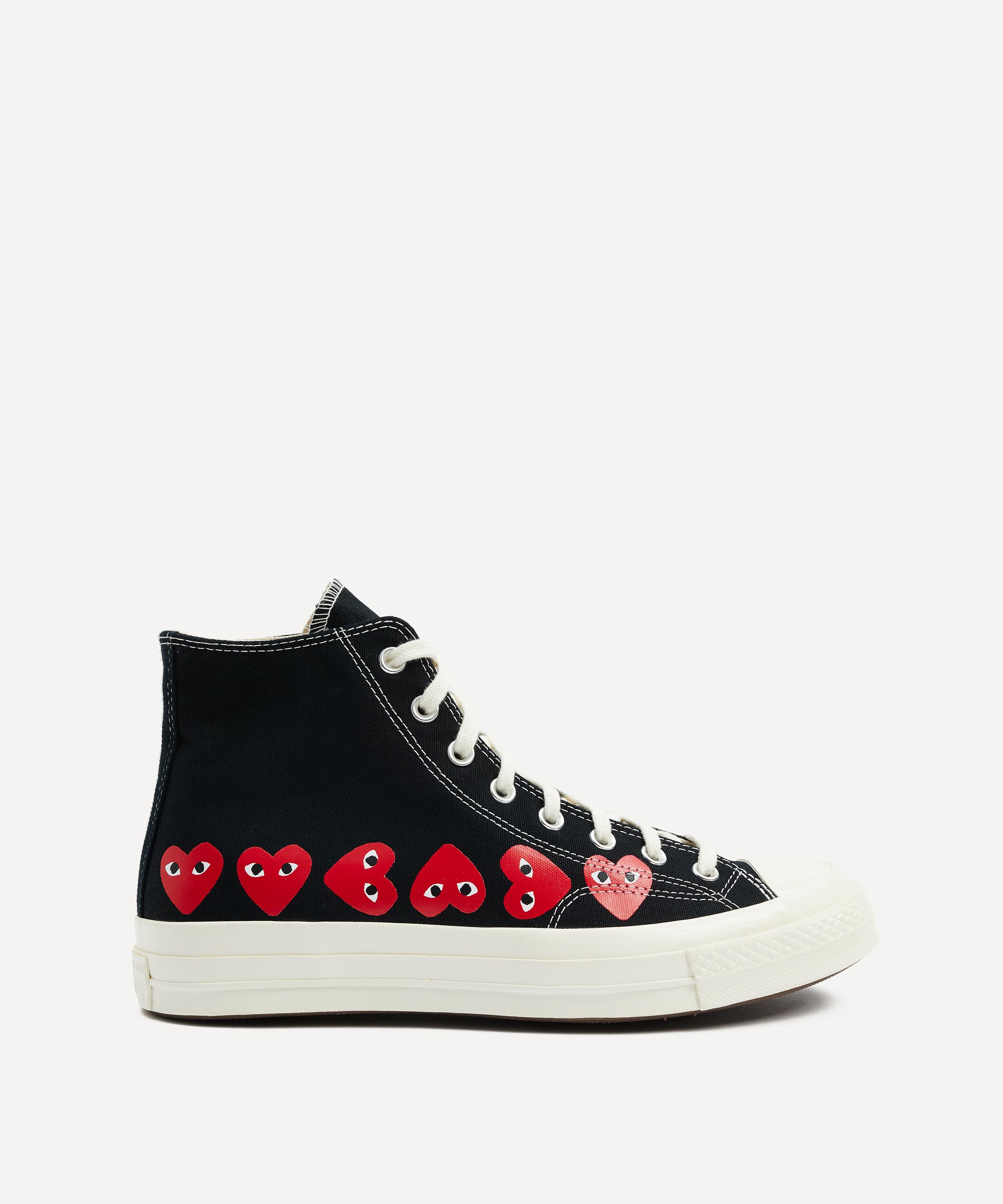 Comme Des Garçons - x Converse PLAY Chuck 70 Multi Heart High-Top Trainers image number 4