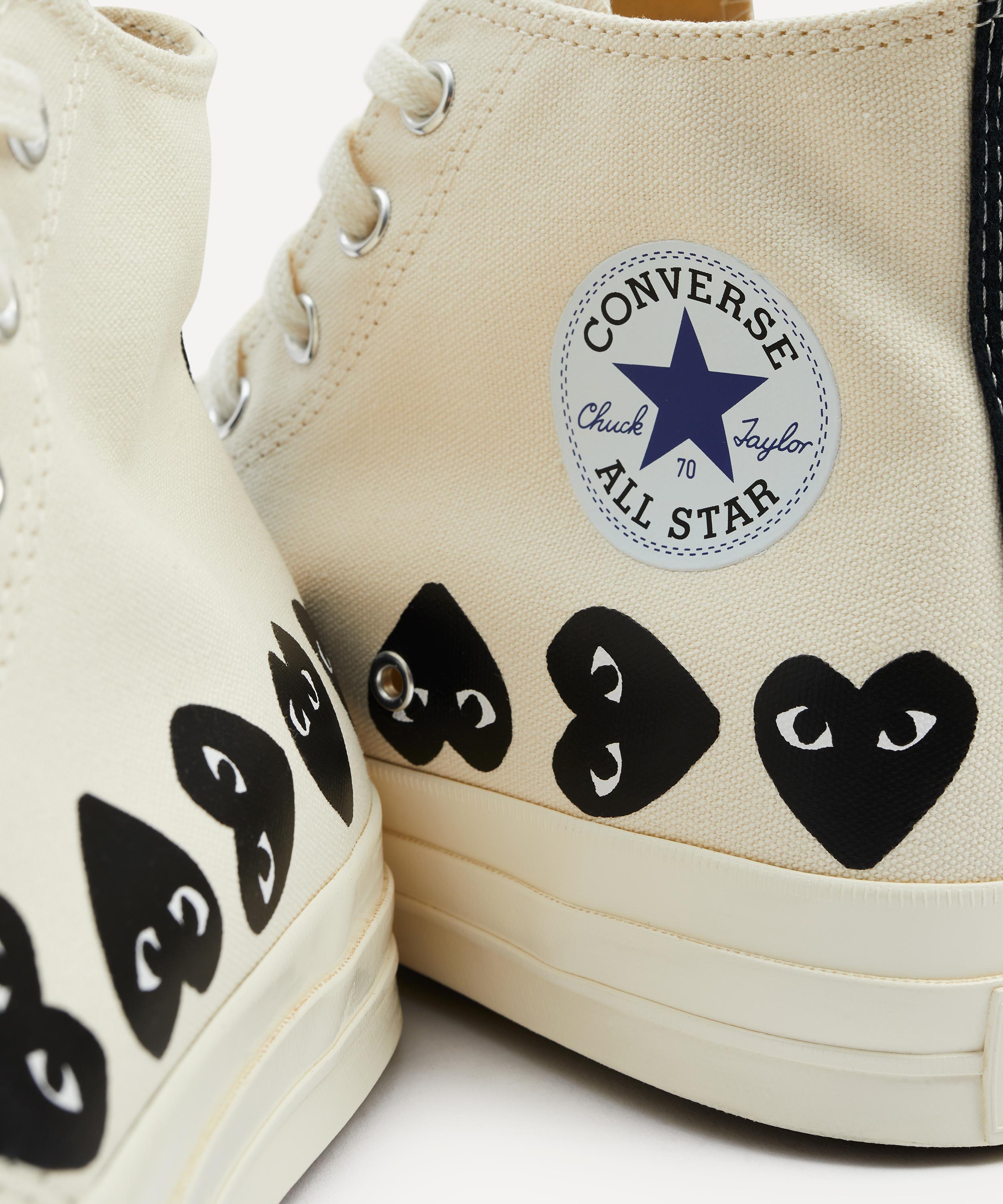 Comme Des Garçons - x Converse PLAY Chuck 70 Multi Heart High-Top Trainers image number 4