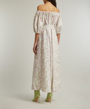 Bernadette - Zaza Forget-Me-Not Linen Dress image number 3