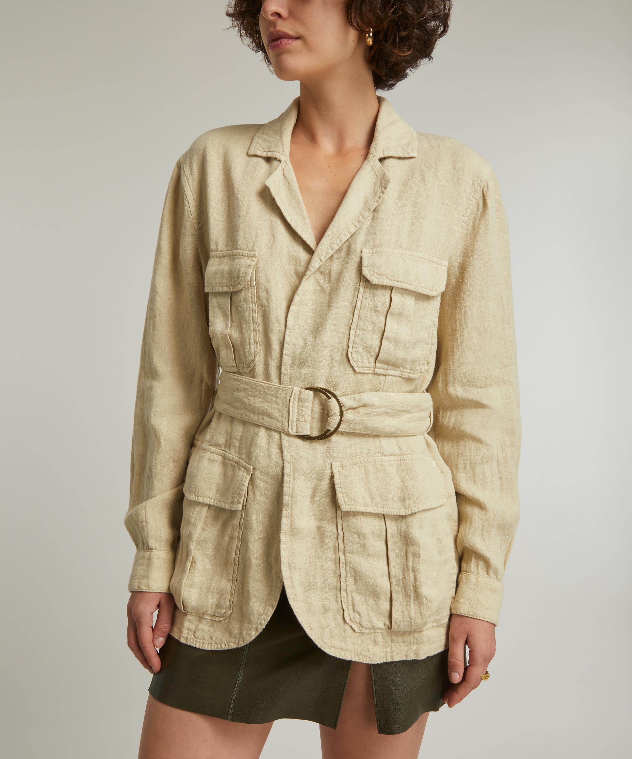 Fortela - Belinda Woven Linen Safari Jacket image number 2