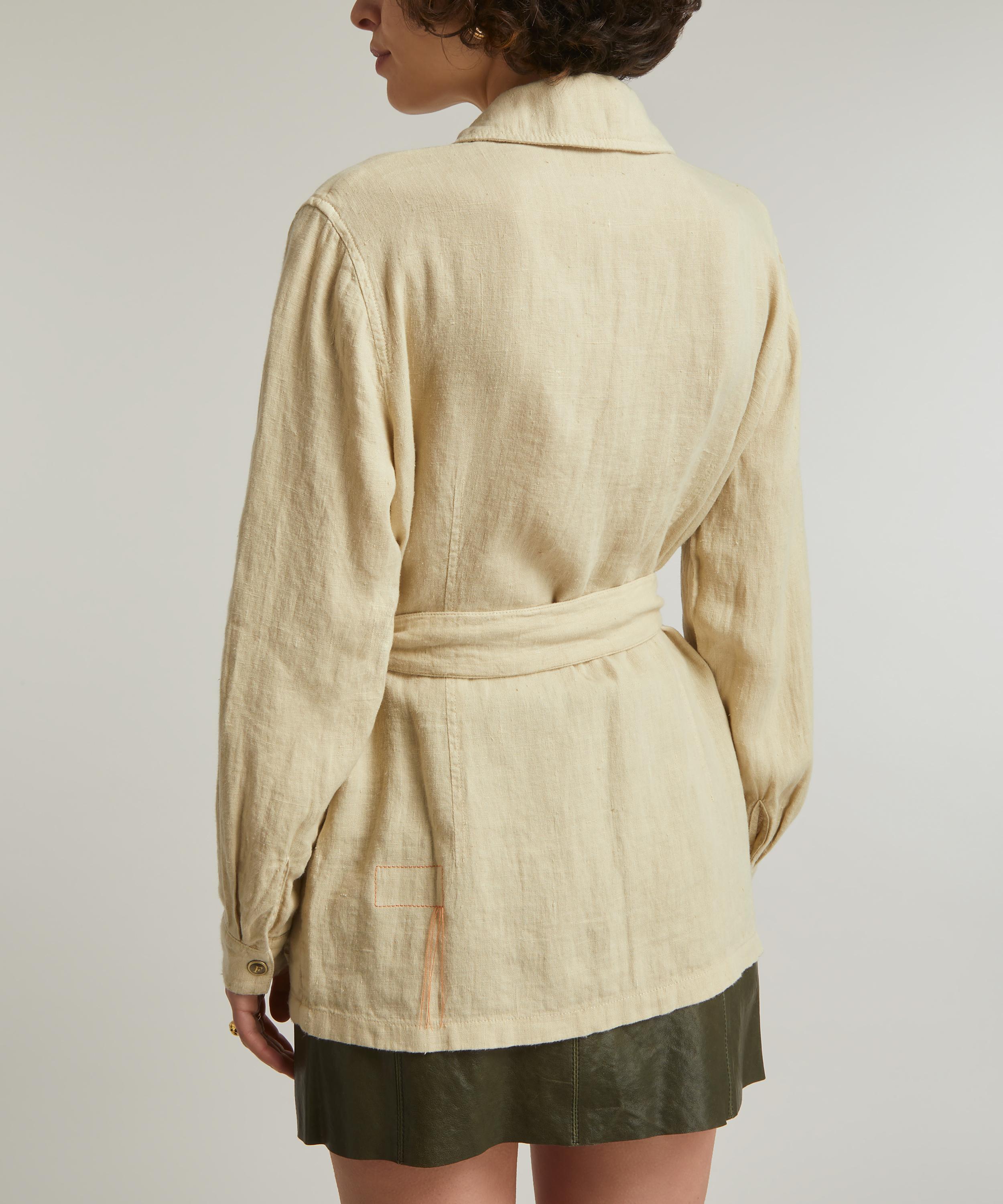 Fortela - Belinda Woven Linen Safari Jacket image number 3