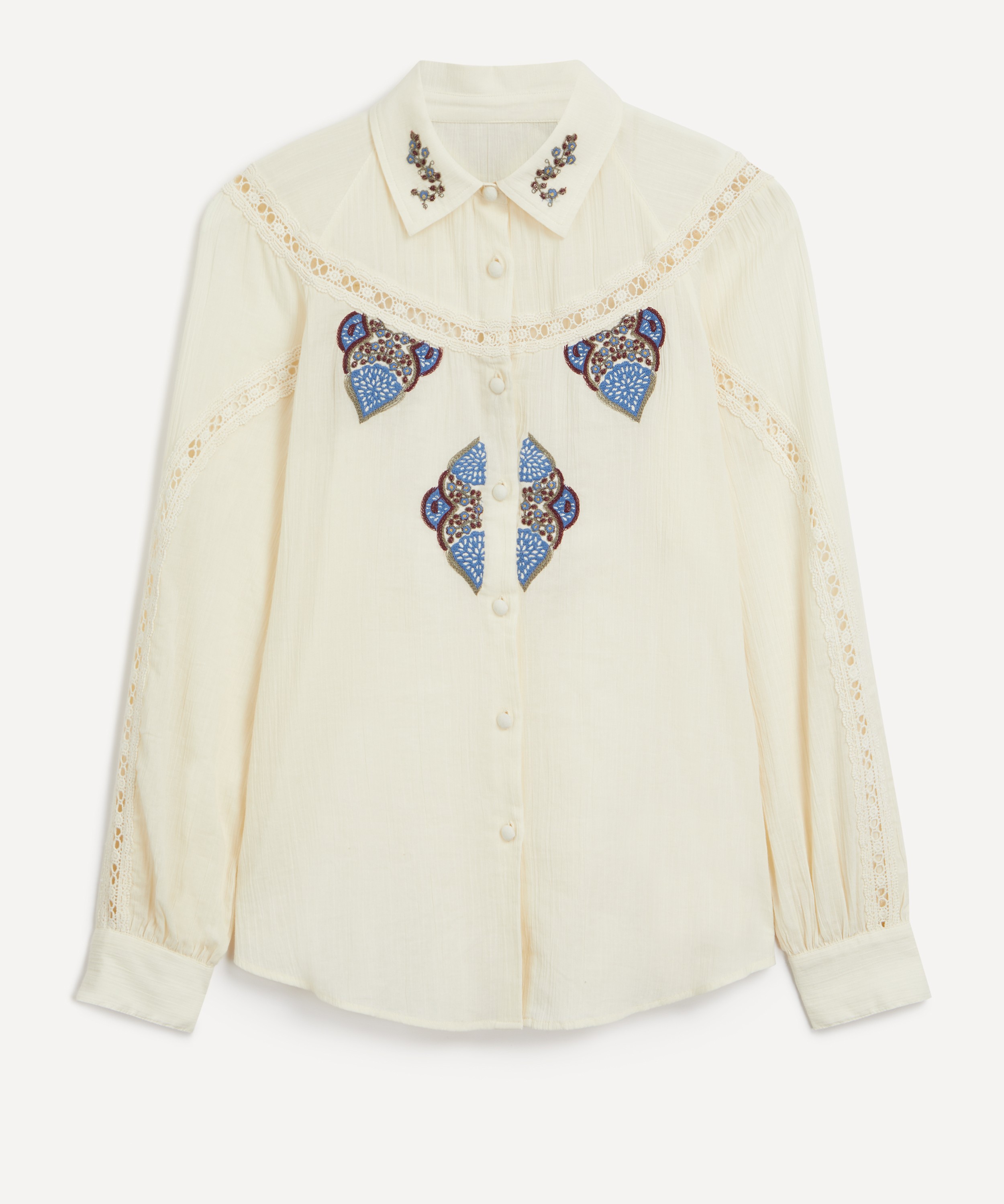 Fortela - Ajen Embroidered Lace Shirt
