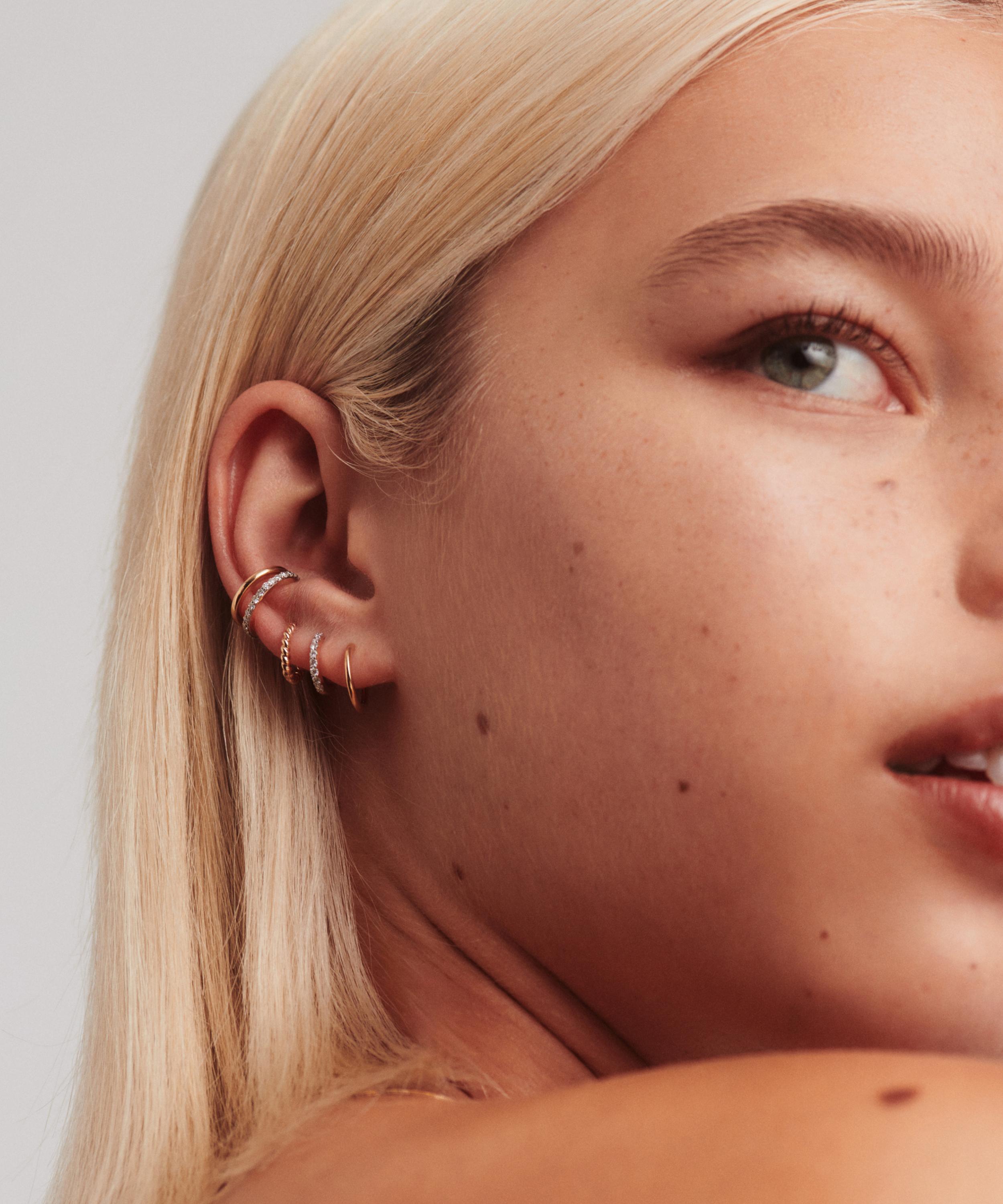 Missoma - 14ct Gold Fine Classic Mini Hoop Earrings image number 1