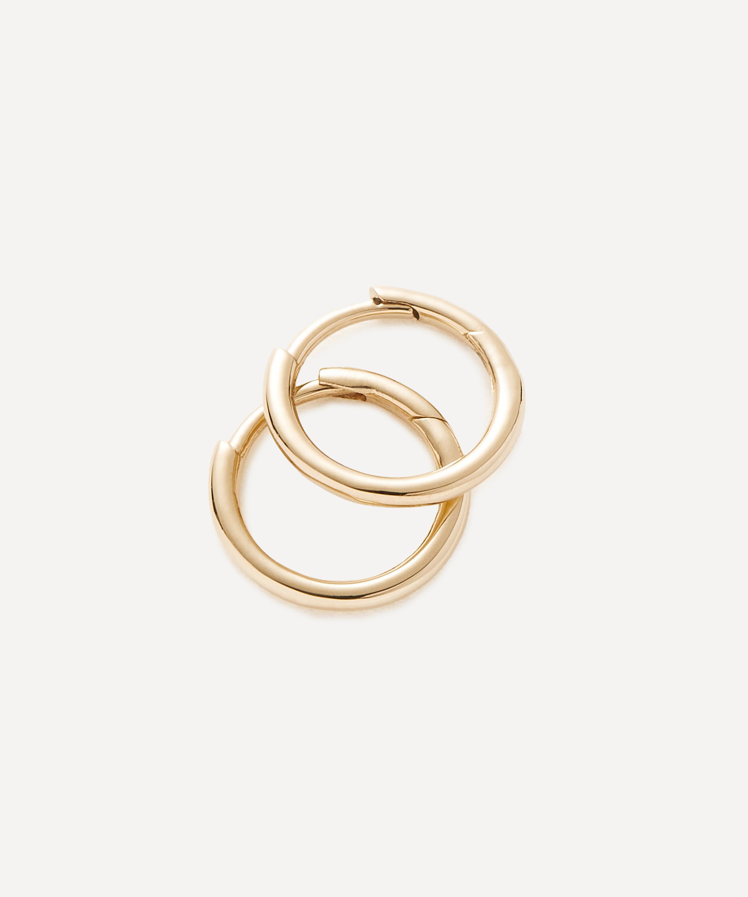 Missoma - 14ct Gold Fine Classic Mini Hoop Earrings image number 2