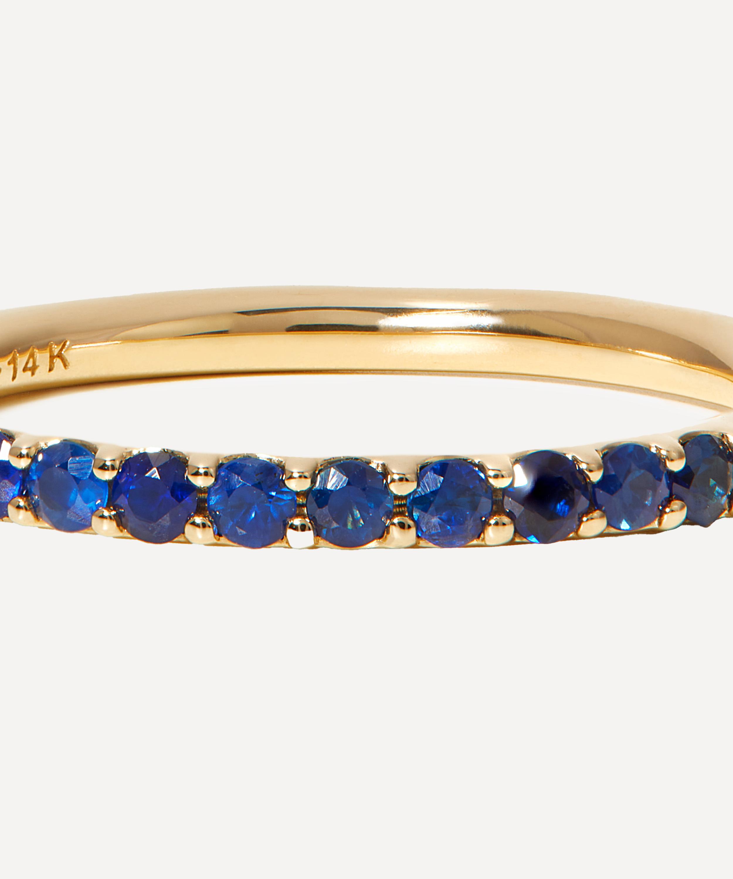 Missoma - 14ct Gold Fine Sapphire Half Eternity Ring image number 5