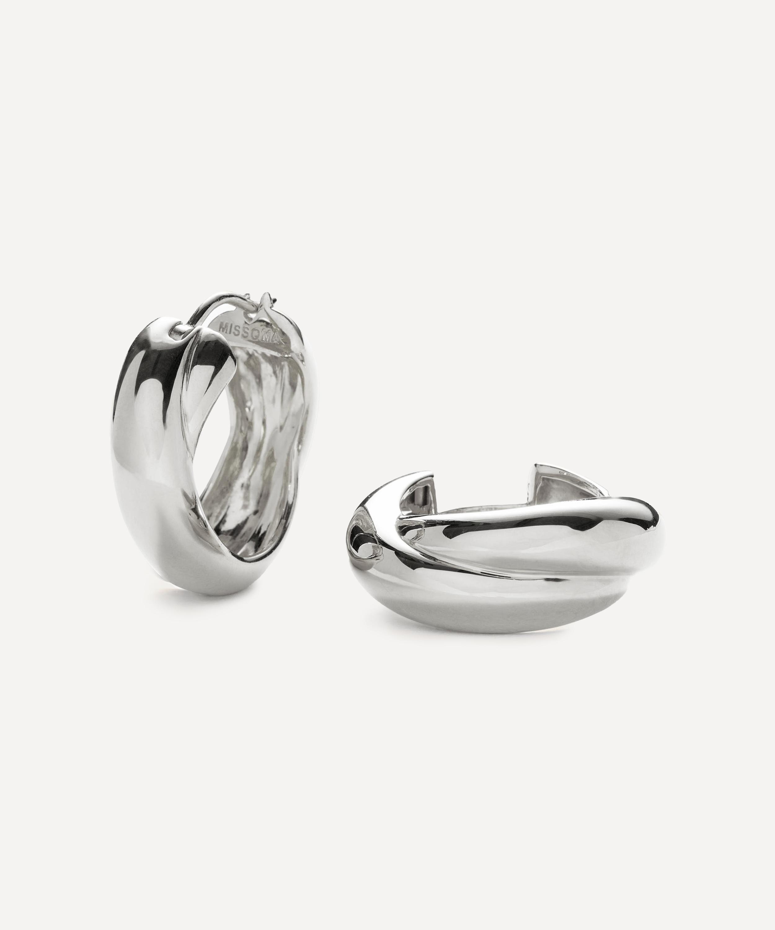 Missoma - X Lucy Williams Silver-Plated Chunky Medium Entwine Hoop Earrings
