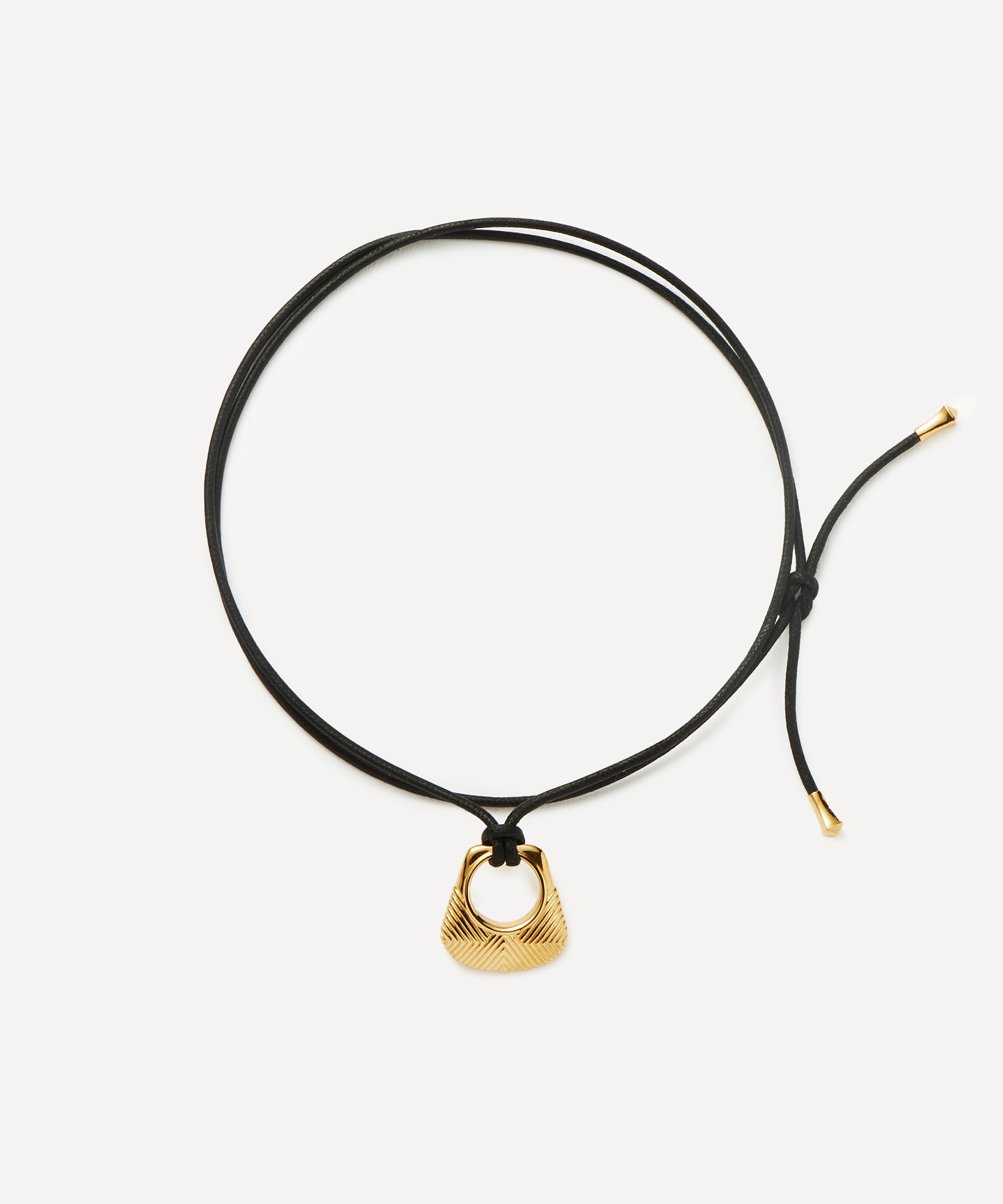 Missoma - 18ct Gold-Plated Hera Ridge Pendant Cord Necklace image number 1