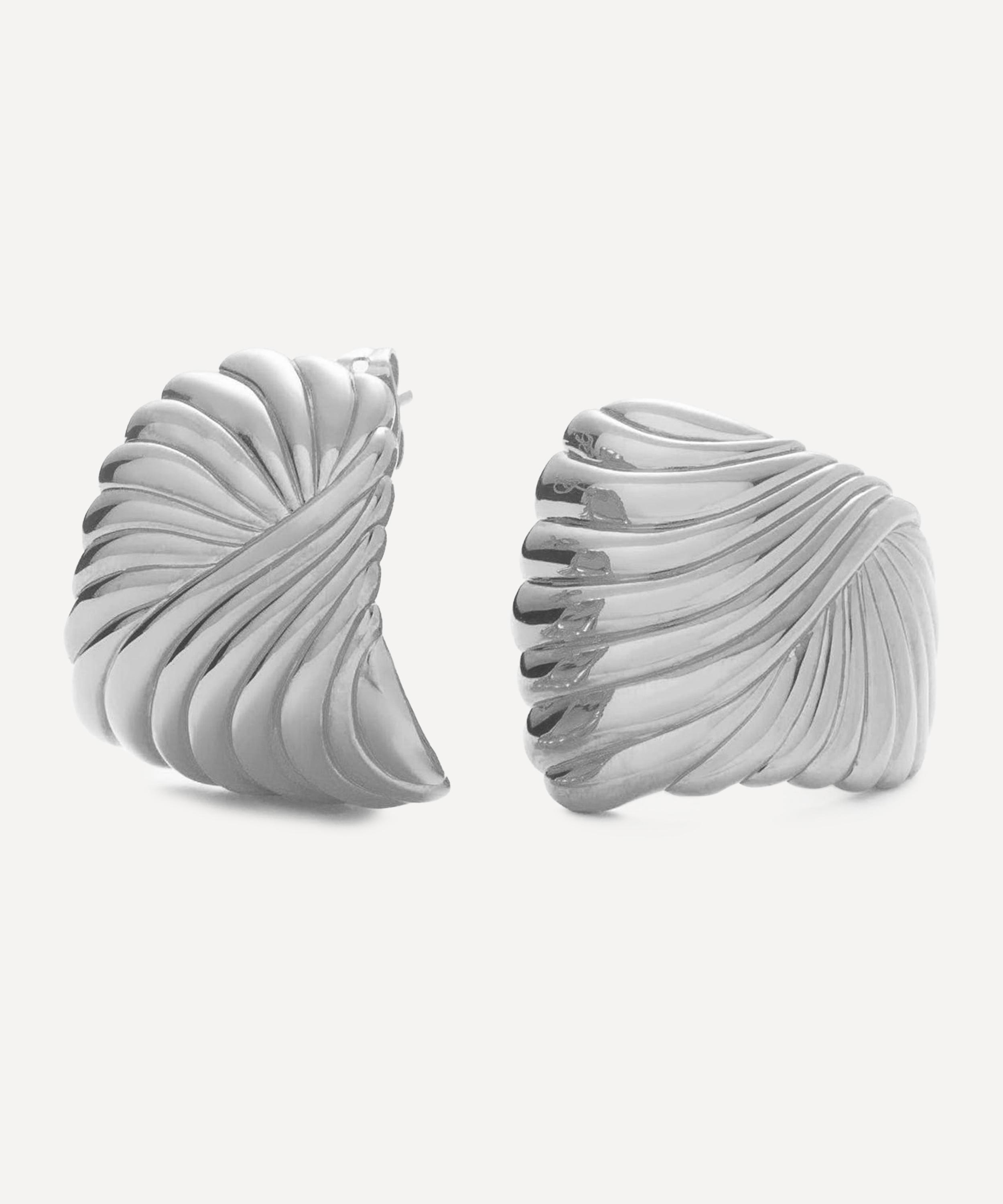 Missoma - Silver-Plated Ripple Oversized Stud Earrings