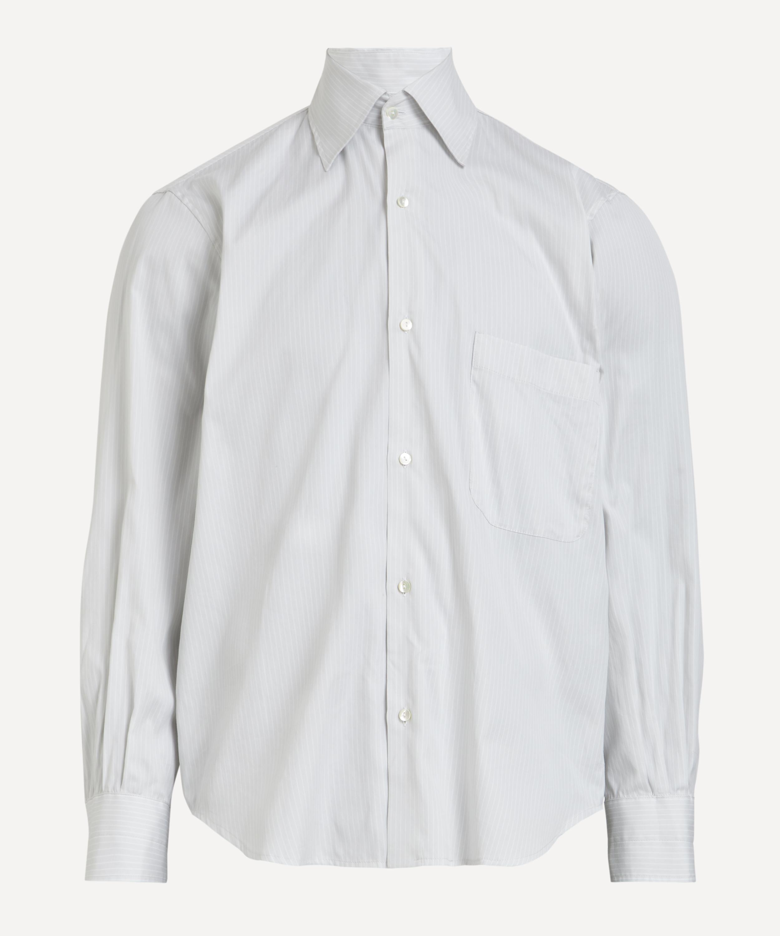 Stoffa - Pearl Stripe Spread Collar Shirt image number 0