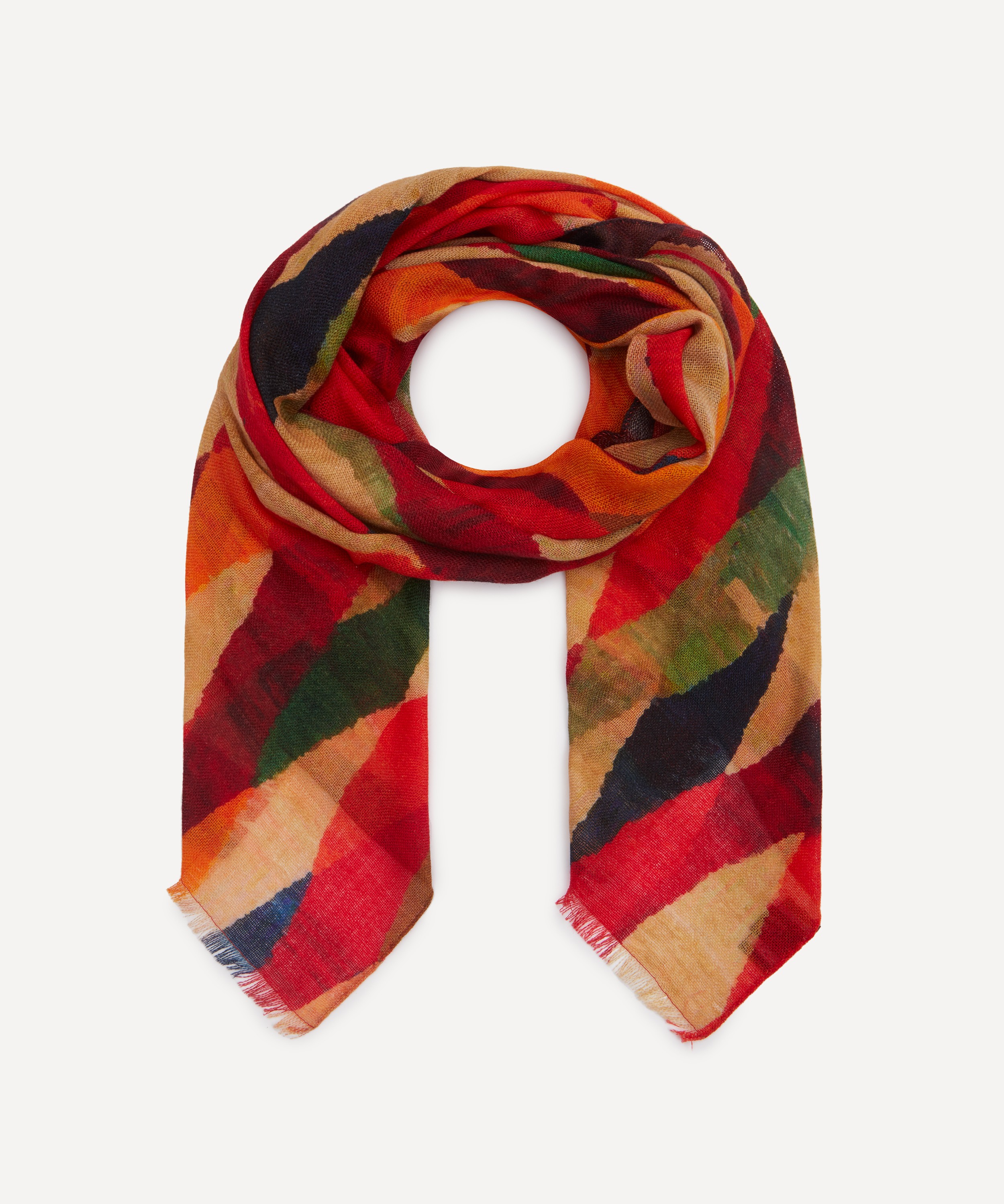 Drakes - Harlequin Wool Scarf image number 0