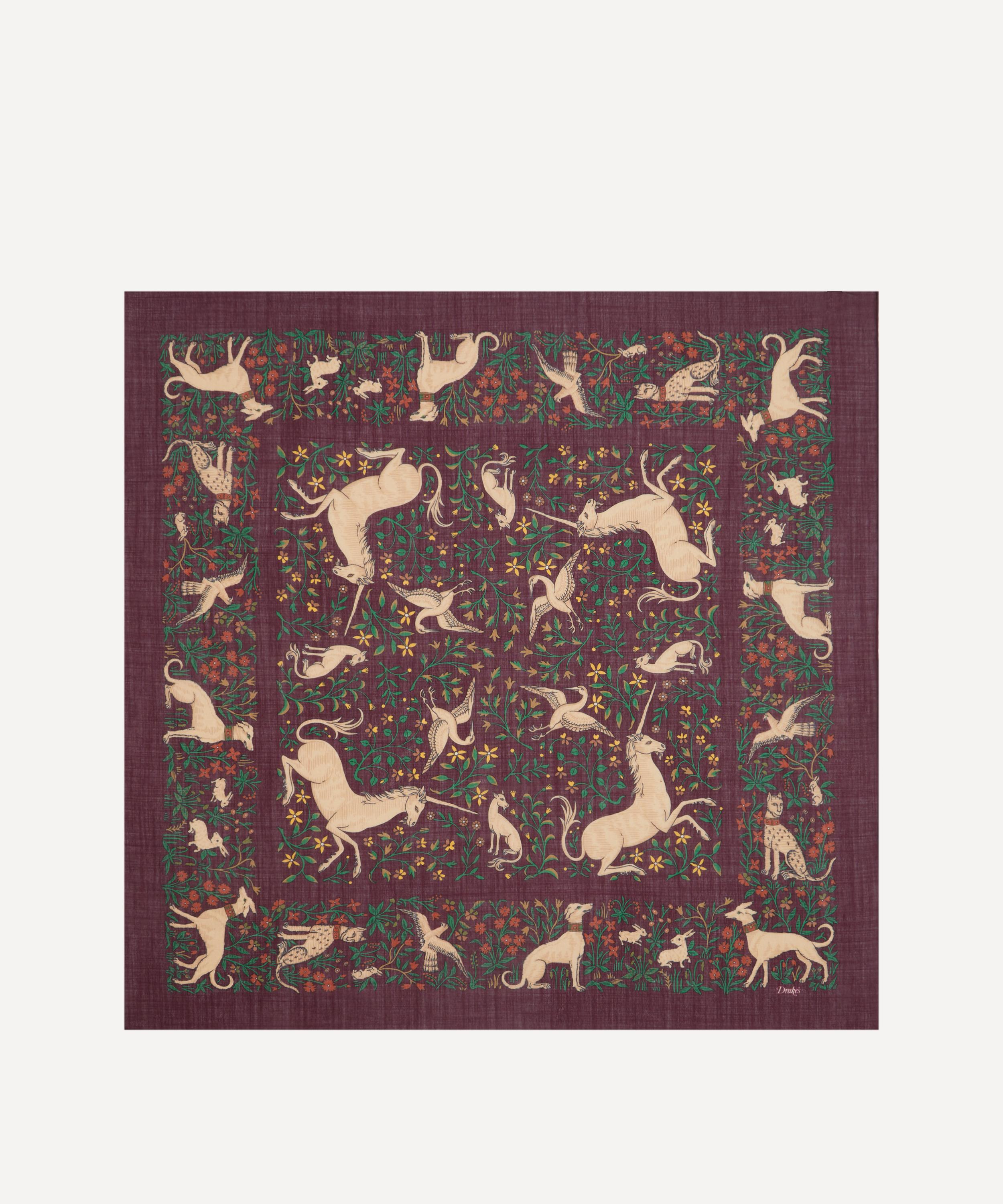 Drakes - Unicorn Wool-Silk Scarf image number 1