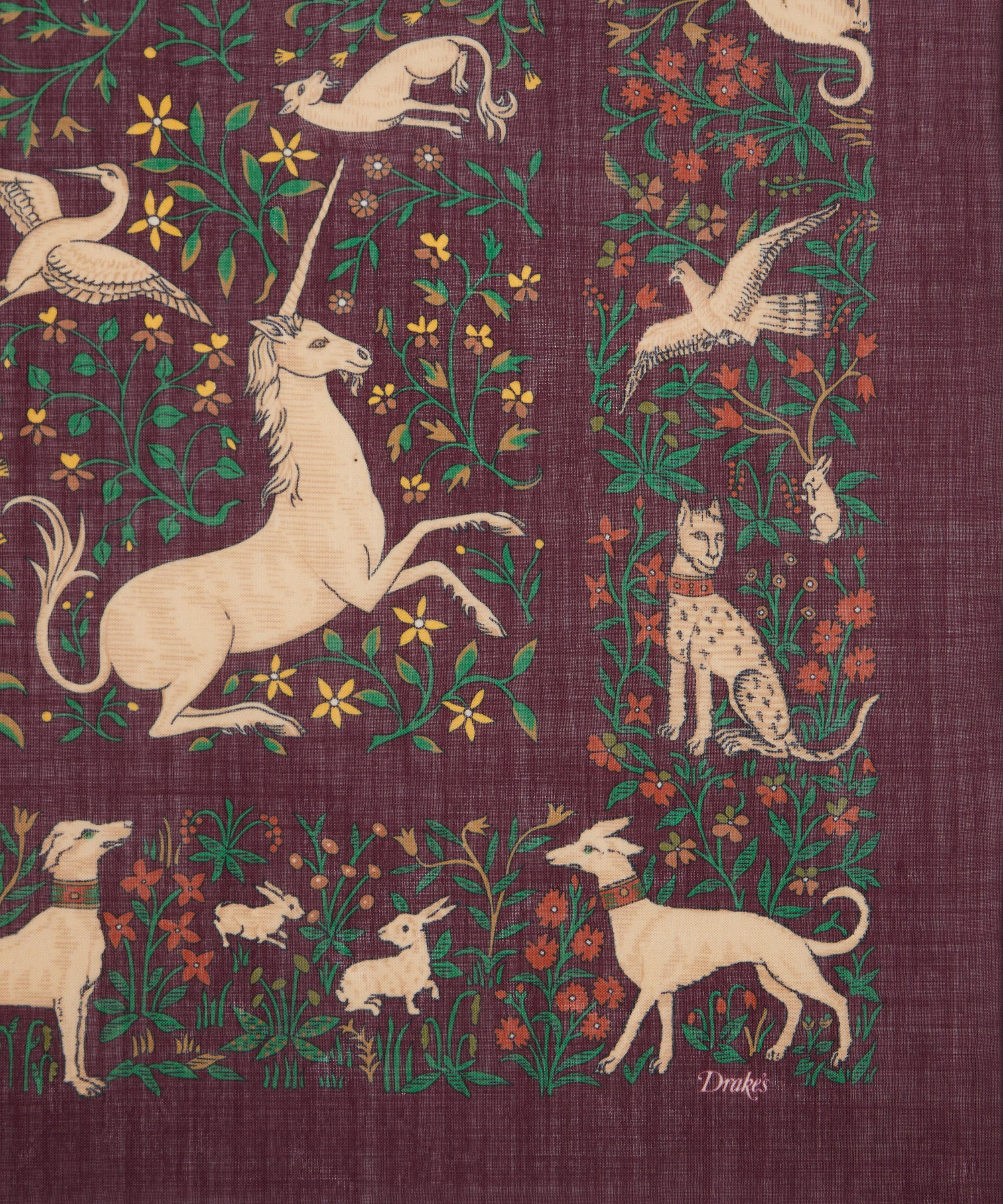 Drakes - Unicorn Wool-Silk Scarf image number 2