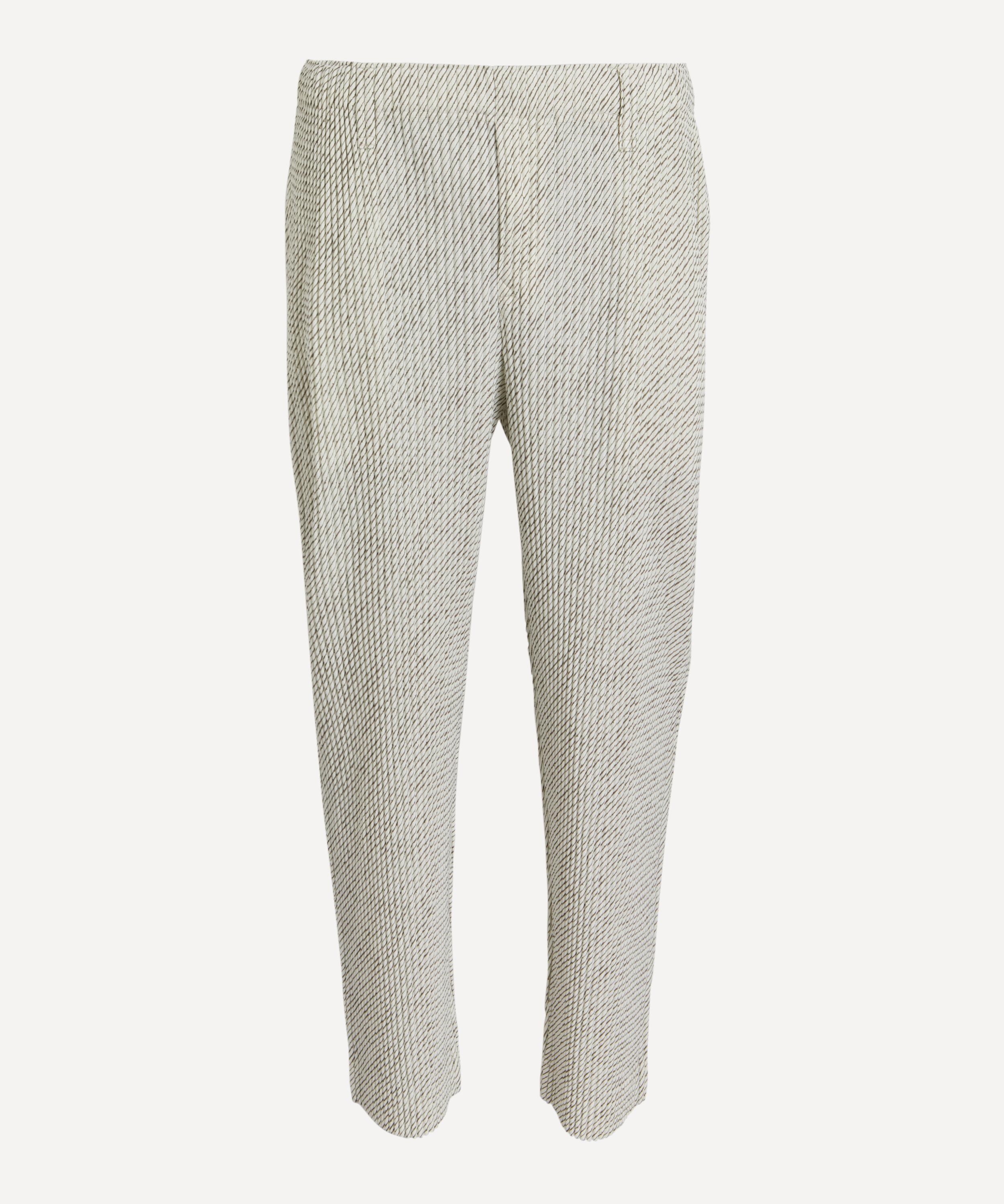 Homme Plisse Issey Miyake - DIAGONALS Pleated Straight Leg Trousers image number 0