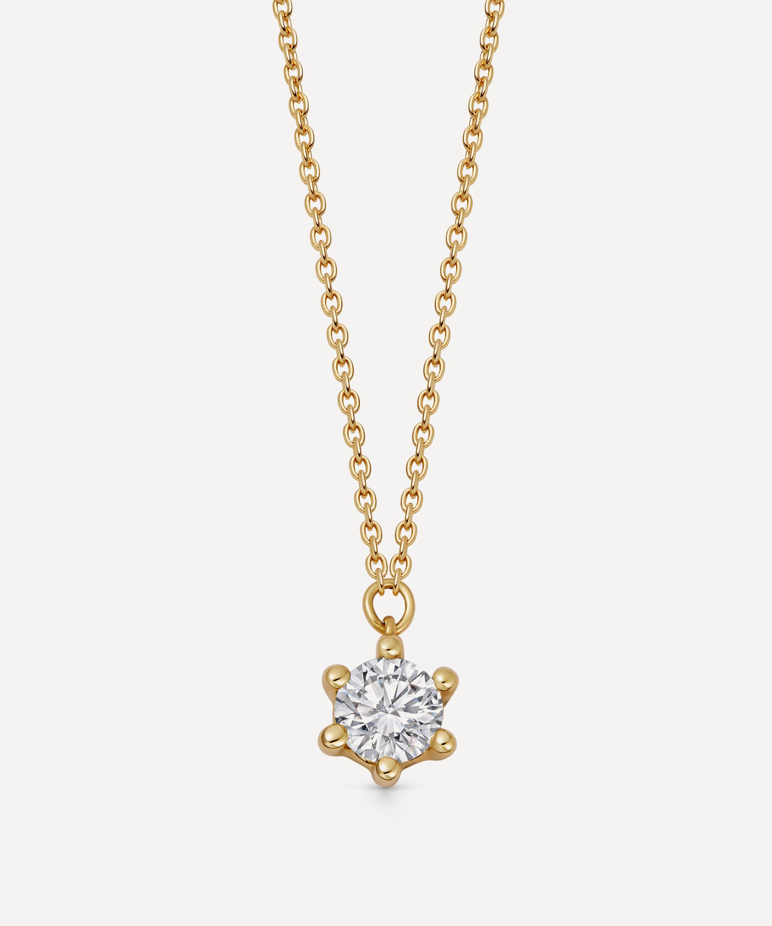 Astley Clarke - 14ct Gold Interstellar Solitaire Pendant Necklace image number 0