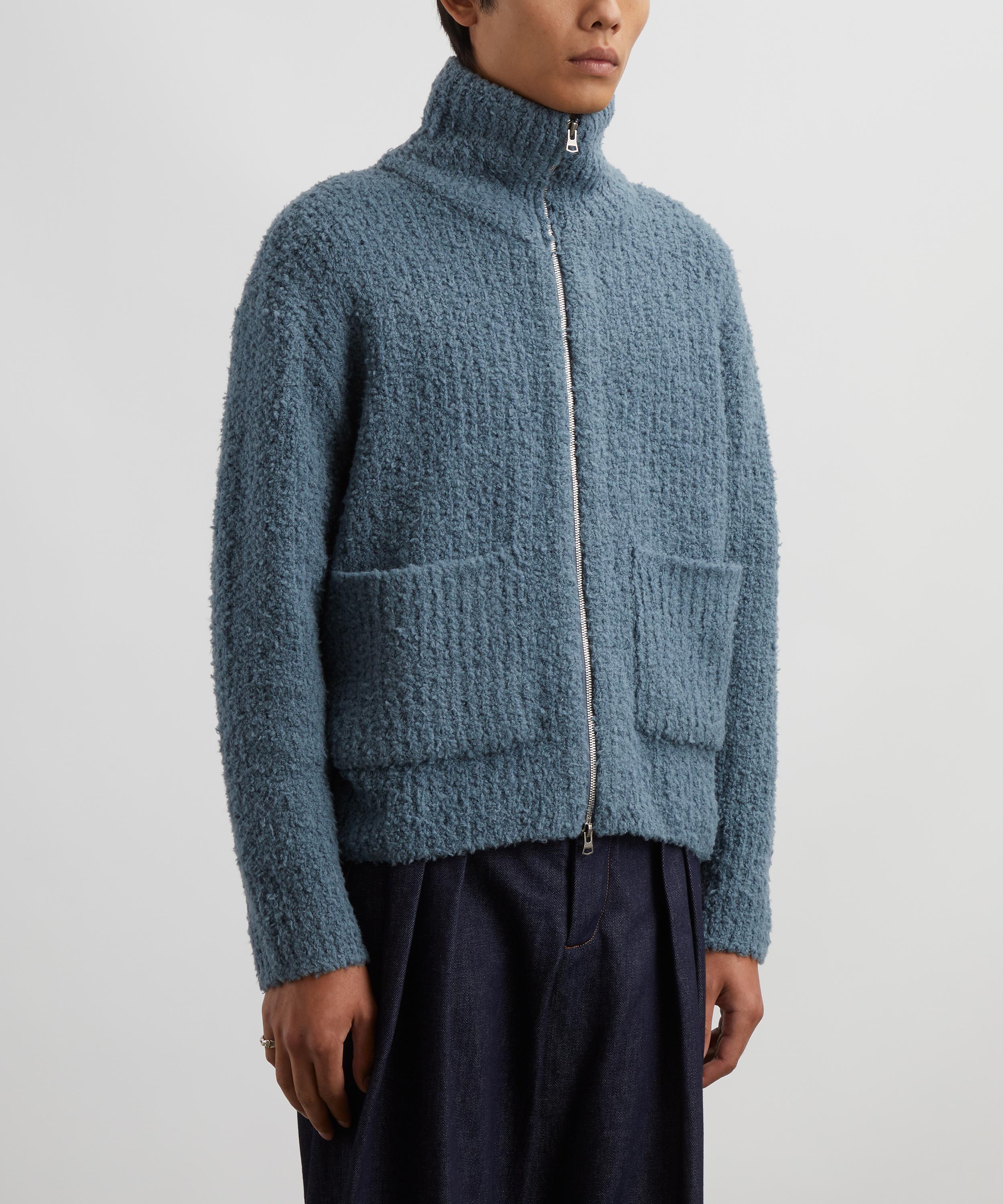 Le17septembre - Blue Wool-Blend Zipped Cardigan image number 2