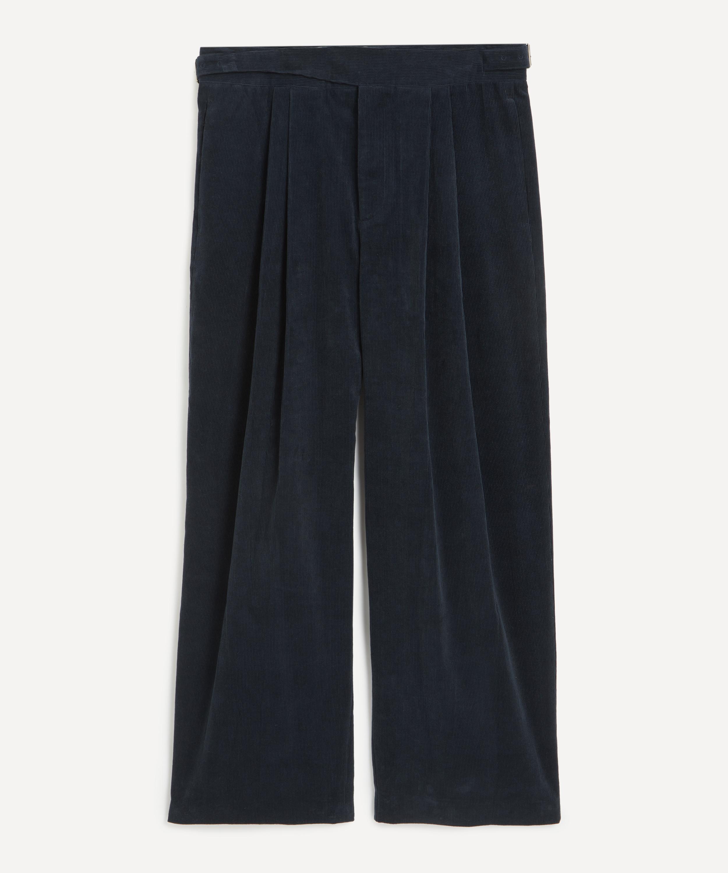 Le17septembre - Gurkha Wide Leg Pleated Cord Trousers image number 0