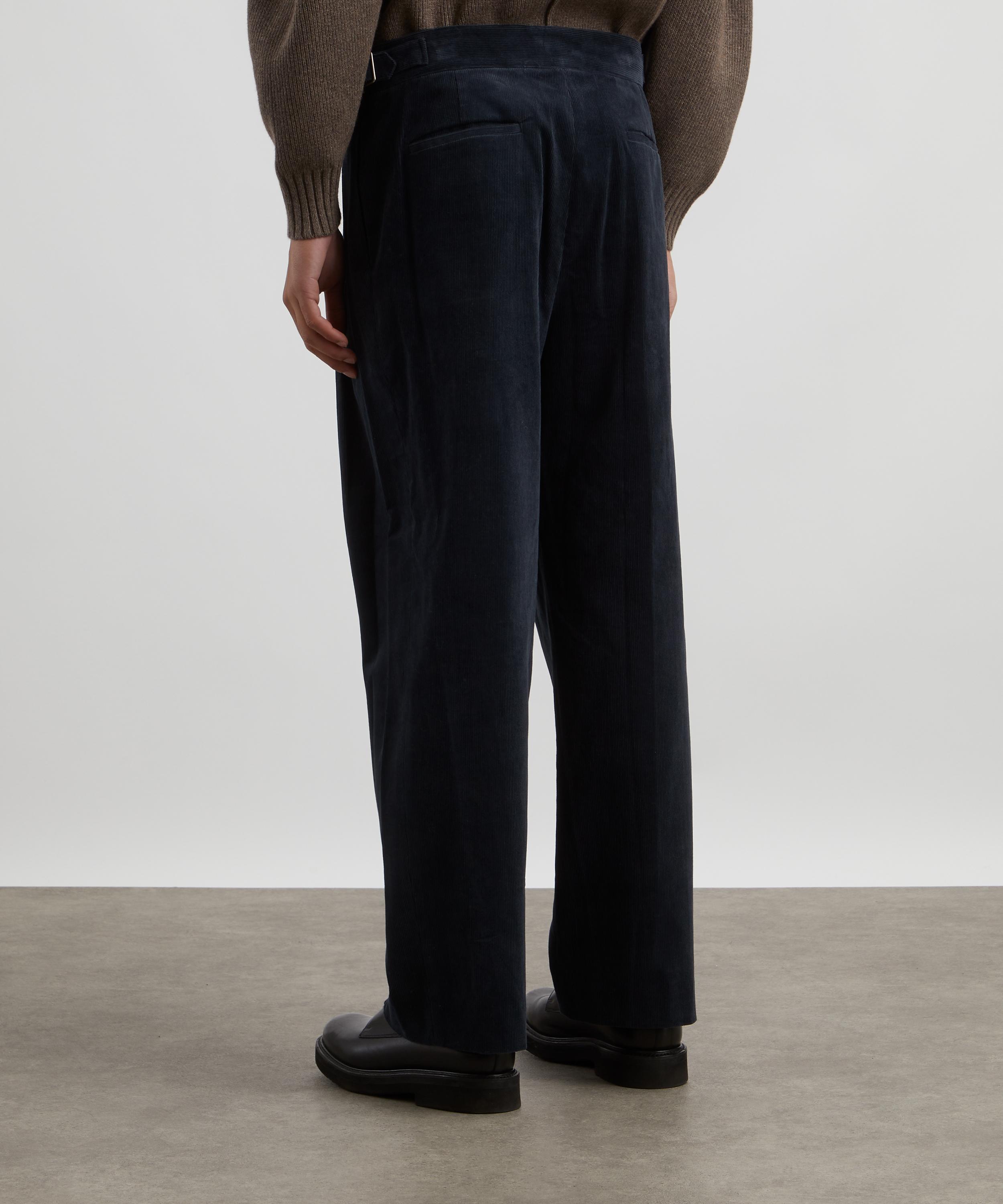 Le17septembre - Gurkha Wide Leg Pleated Cord Trousers image number 3