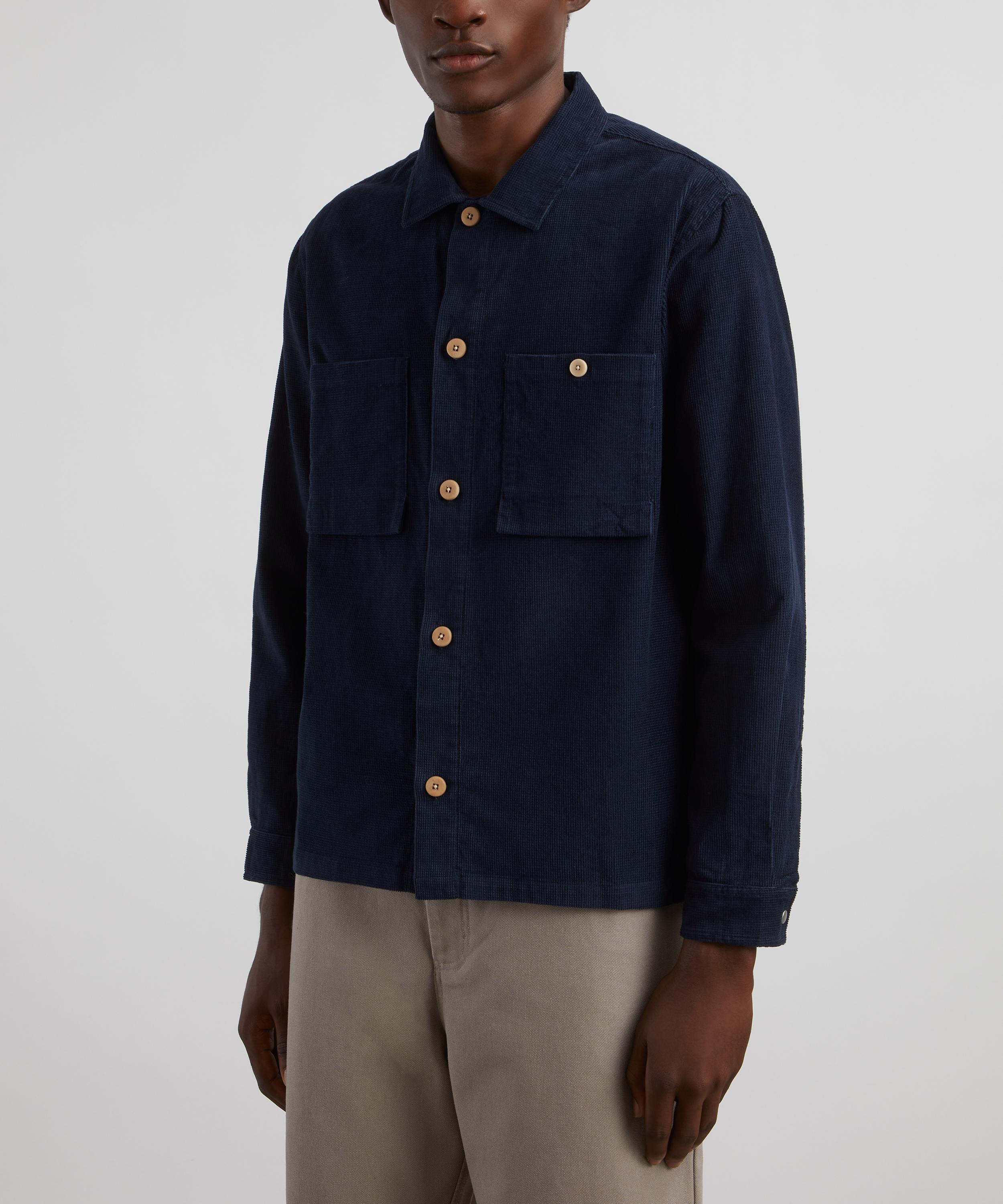 Folk - Patch Microcheck Cord Overshirt image number 2