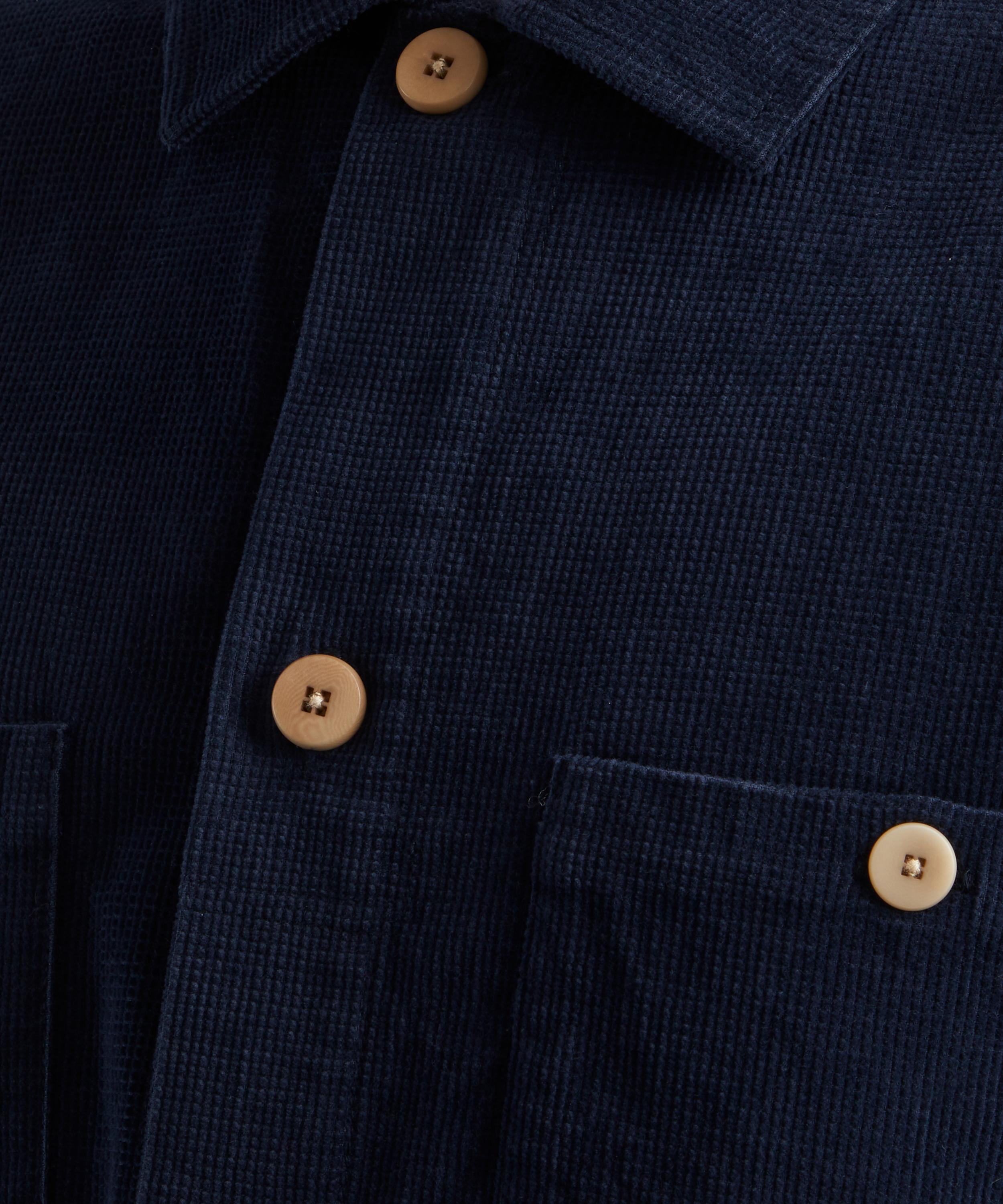 Folk - Patch Microcheck Cord Overshirt image number 4