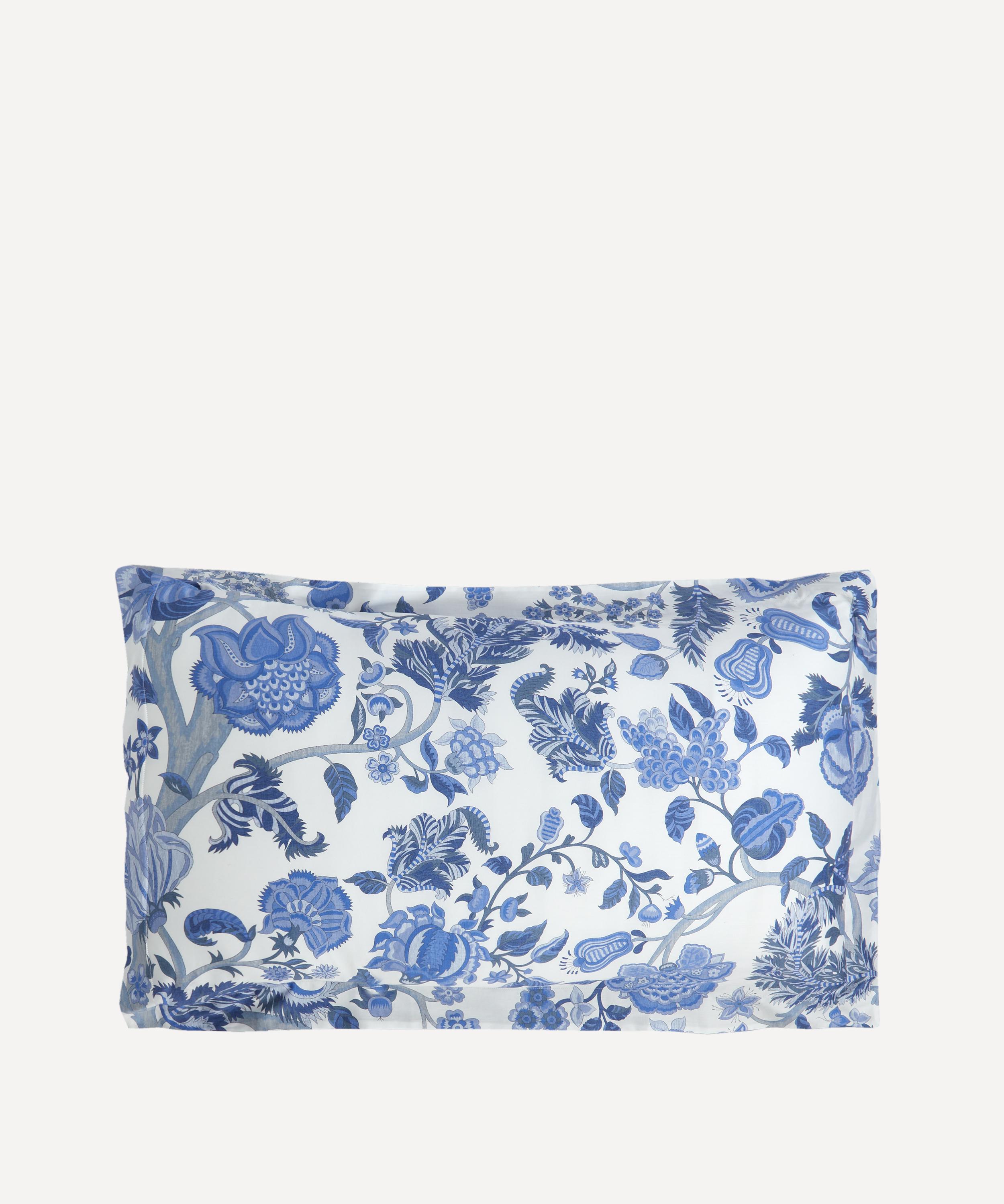 Liberty - Palampore Trail Blue Cotton Sateen Standard Pillowcase image number 0