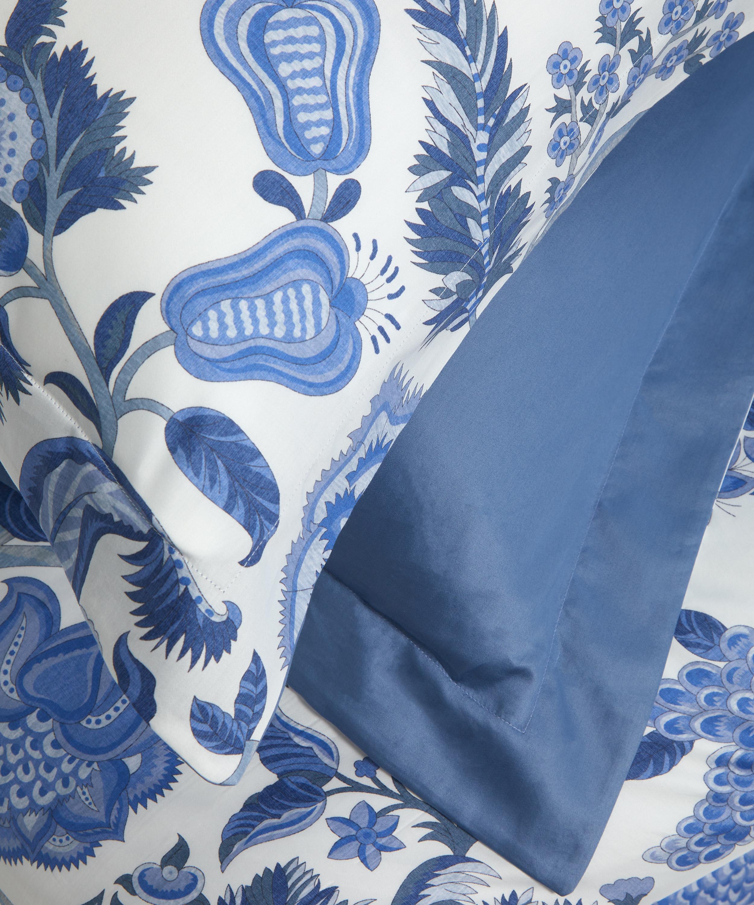 Liberty - Palampore Trail Blue Cotton Sateen Standard Pillowcase image number 2
