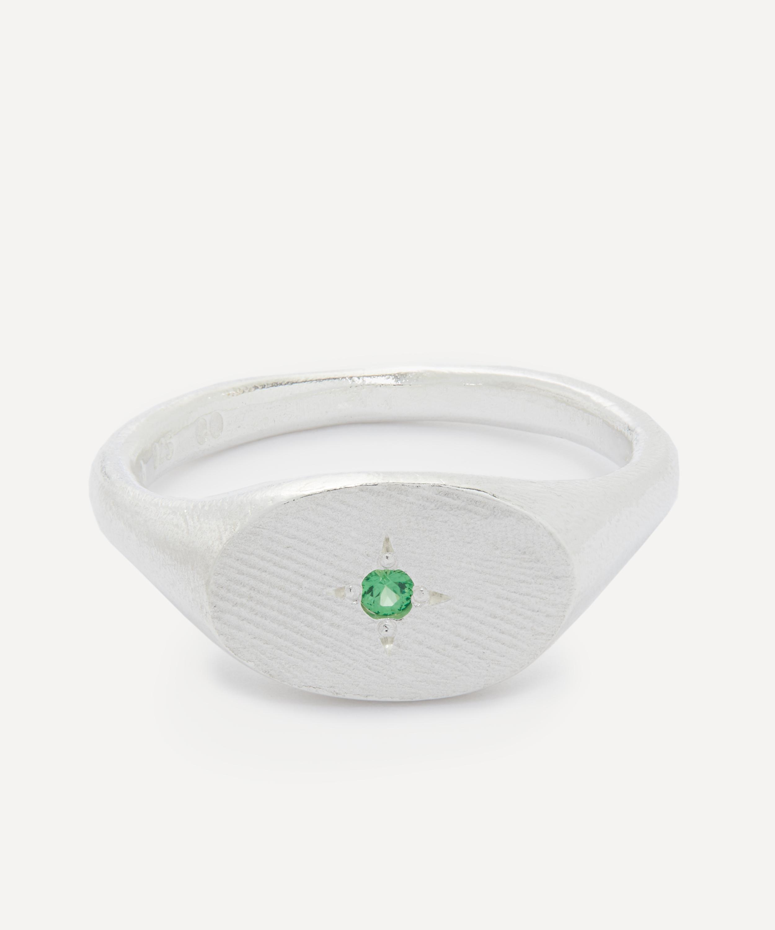 Seb Brown - Sterling Silver Simple Oval Signet Ring image number 0