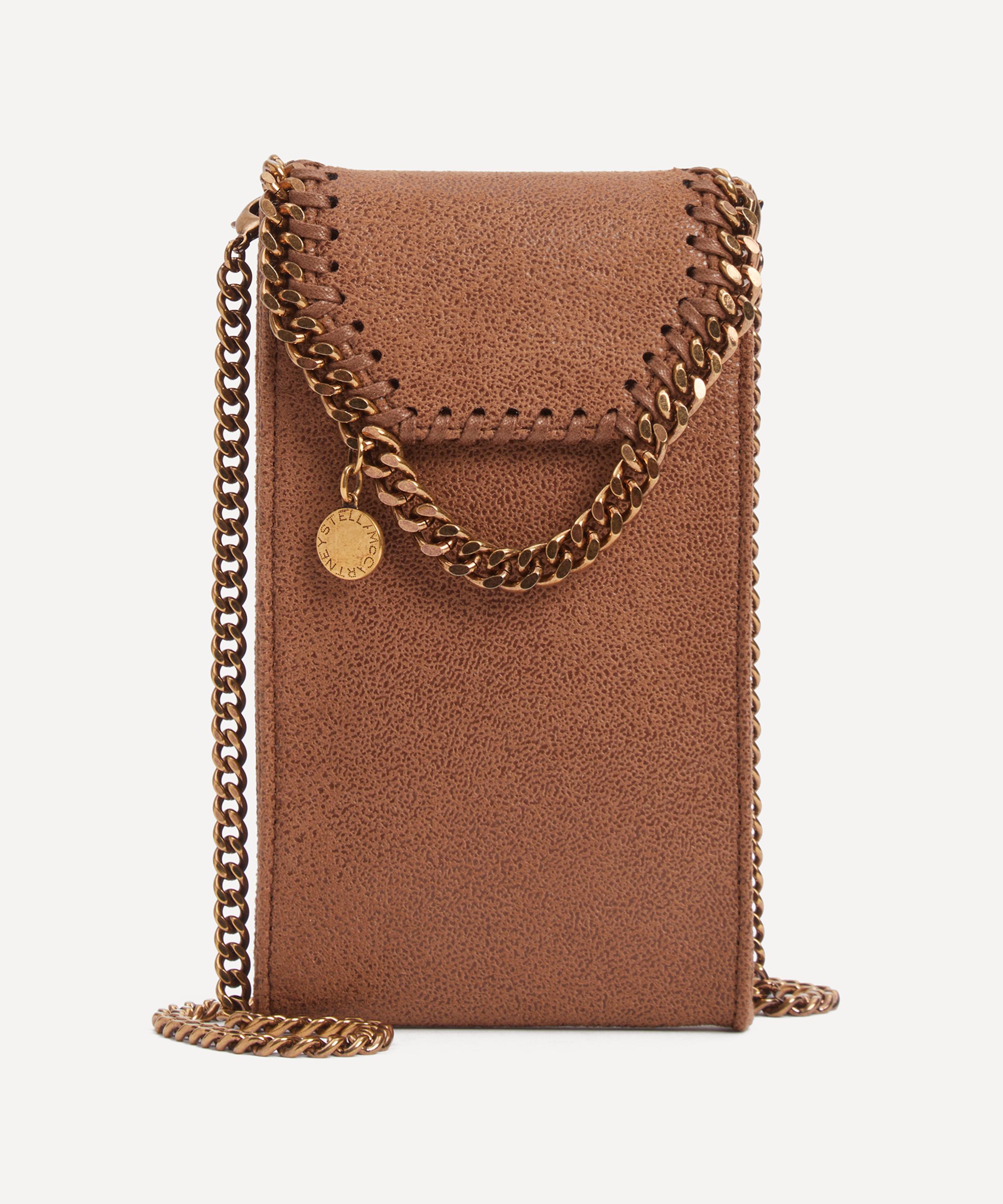 Stella McCartney - Falabella Chain-Link Pecan Phone Pouch image number 0