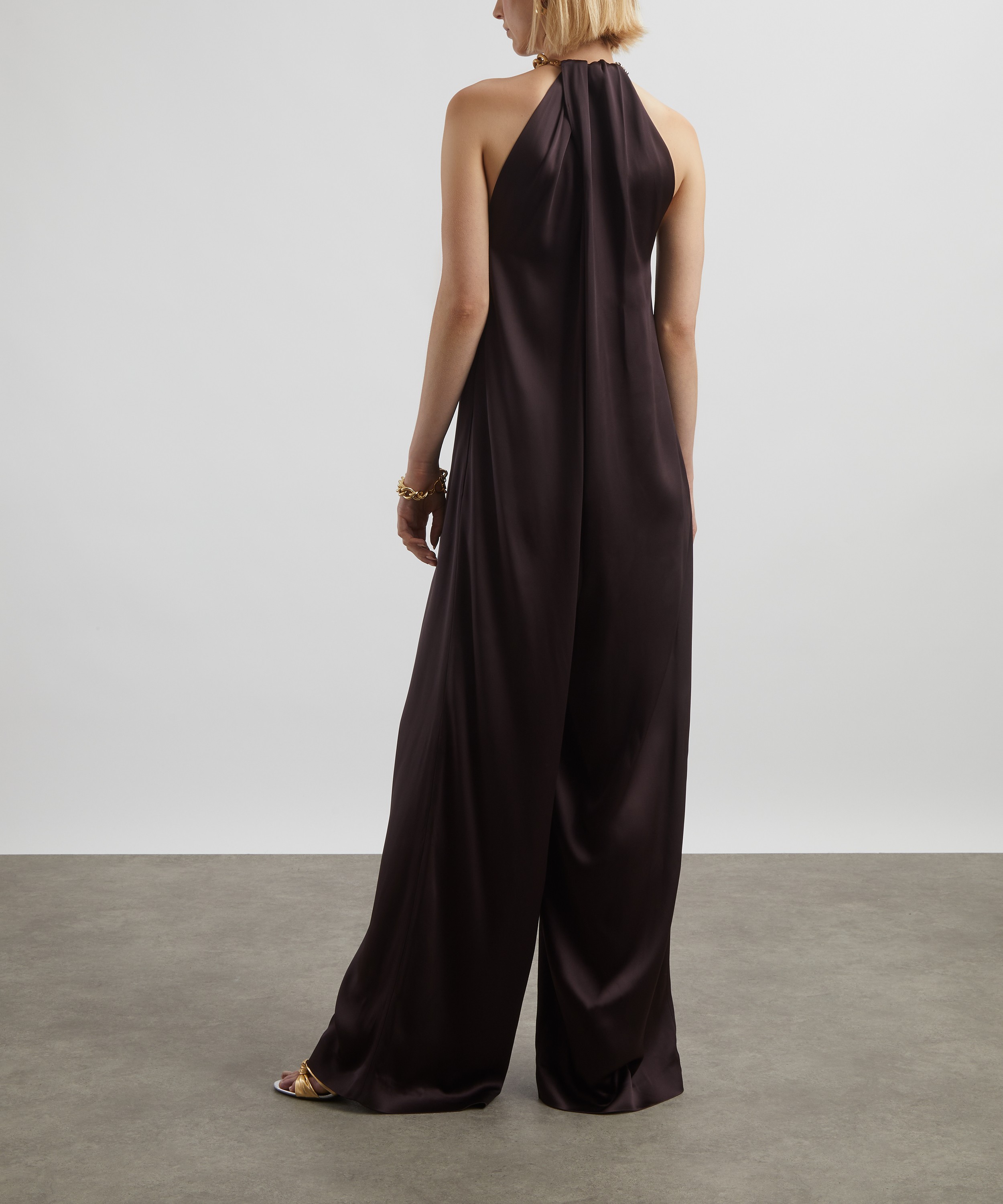 Stella McCartney - Chain Halterneck Satin Jumpsuit image number 2