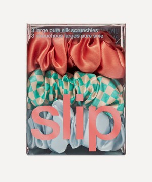 Slip - Sea Mist Large Silk Scrunchies Pack of 3 image number 2