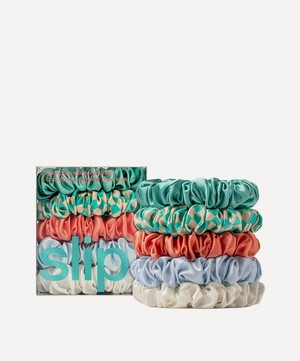 Slip - Seashell Midi Silk Scrunchies Pack of 5 image number 0