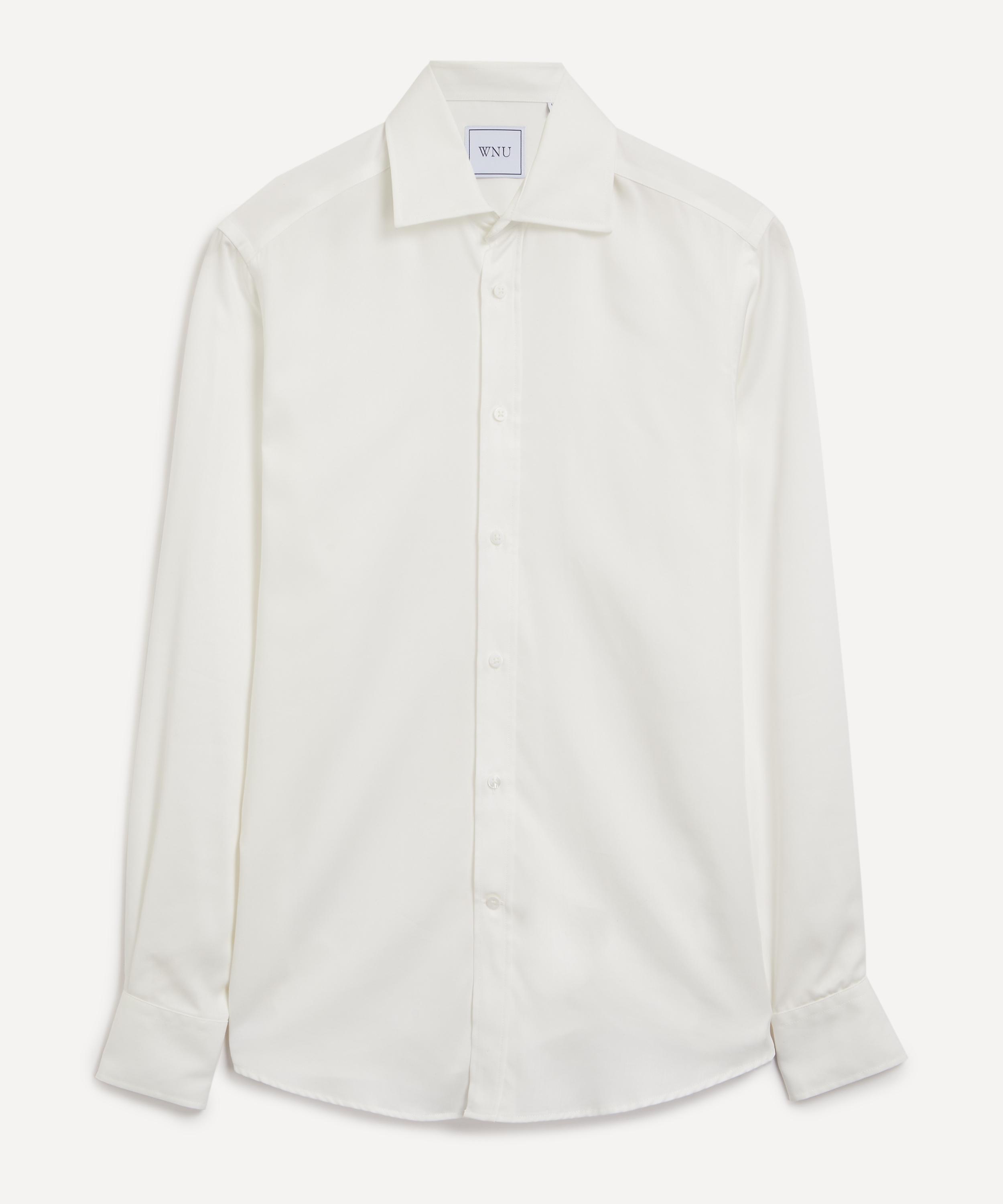 With Nothing Underneath - The Boyfriend Off-White Tencel Shirt