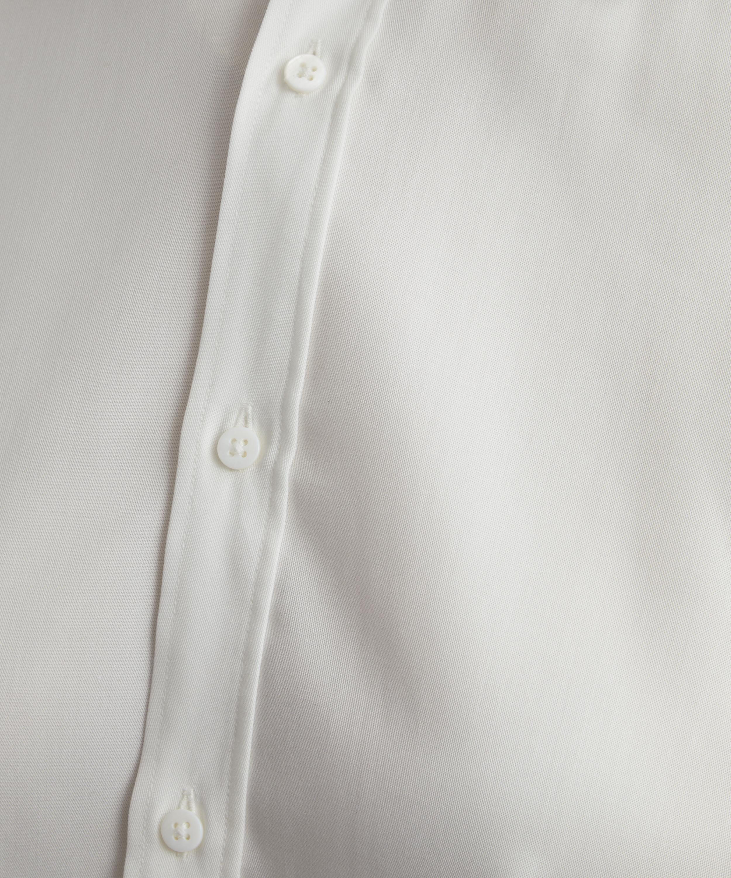 With Nothing Underneath - The Boyfriend Off-White Tencel Shirt image number 4