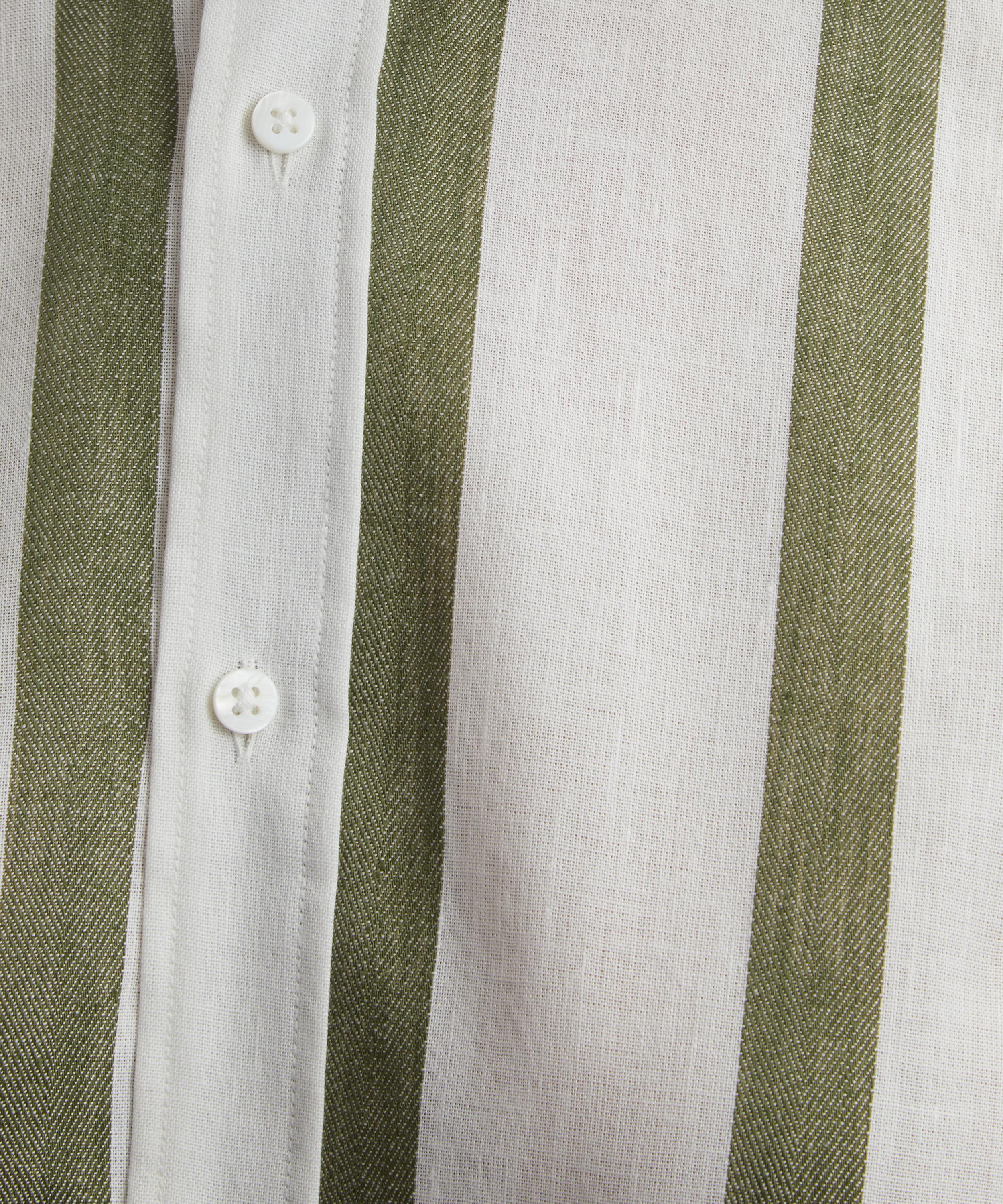 With Nothing Underneath - The Boyfriend Weave Khaki Stripe Shirt image number 4