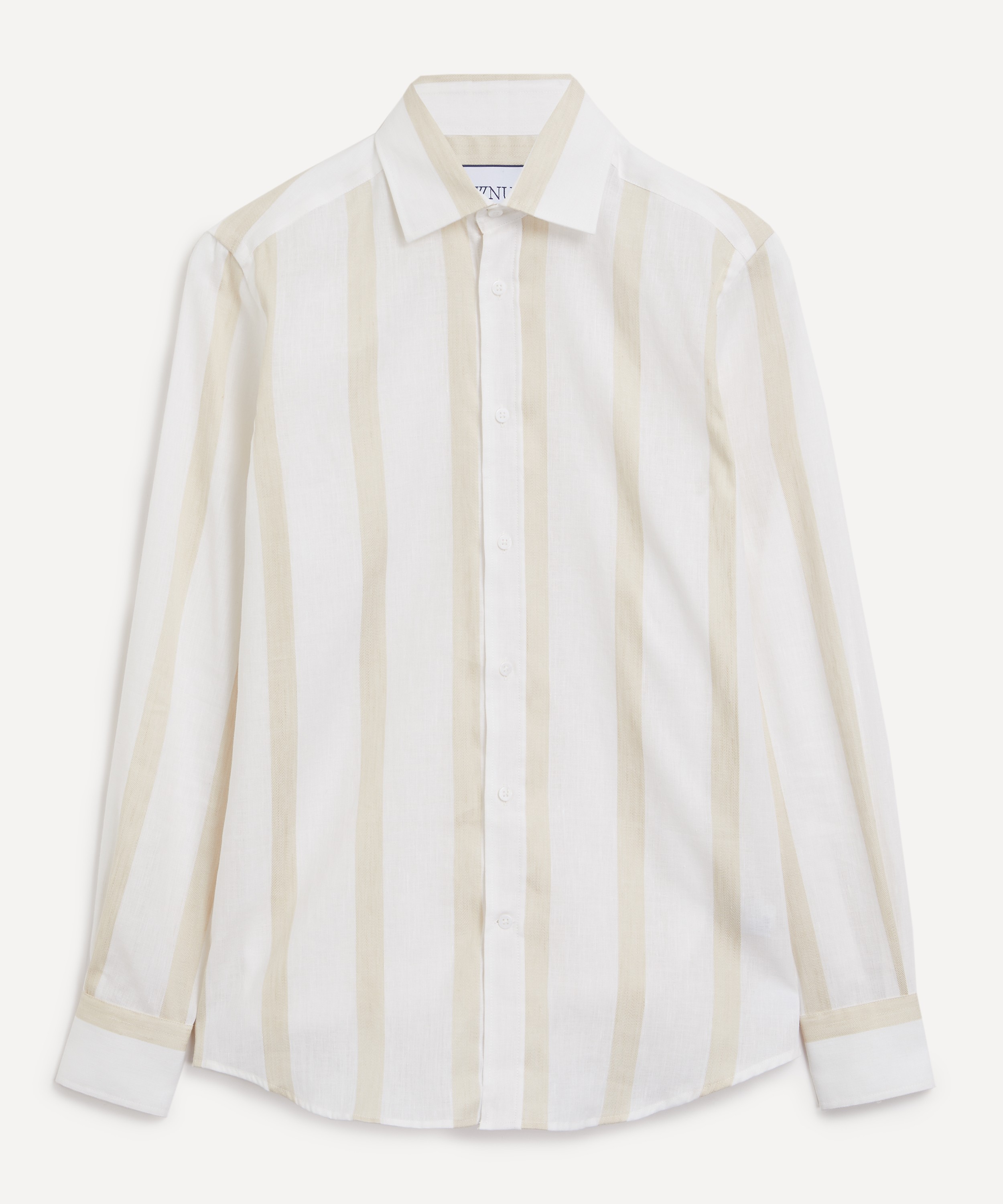 With Nothing Underneath - The Boyfriend Weave Cream Stripe Shirt image number 0