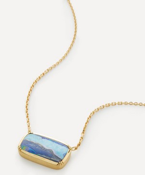 Brooke Gregson - 18ct Gold Boulder Opal Ellipse Pendant Necklace image number 0