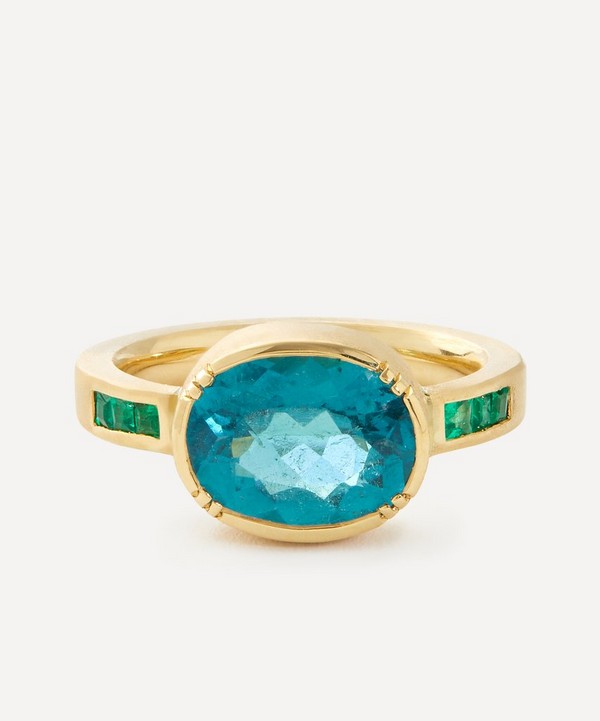 Brooke Gregson - 18ct Gold Tourmaline and Emerald Ring image number null