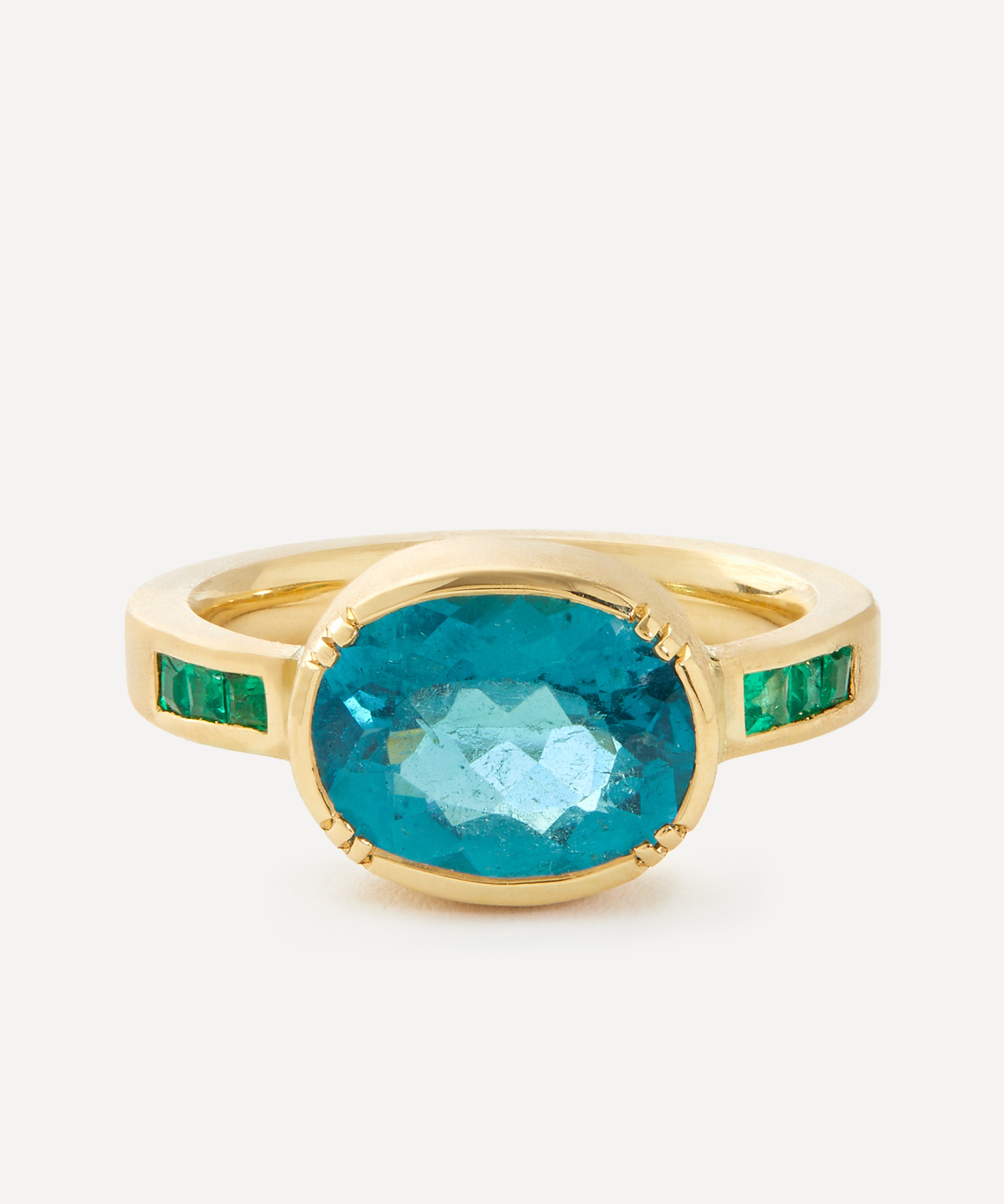 Brooke Gregson - 18ct Gold Tourmaline and Emerald Ring image number 0