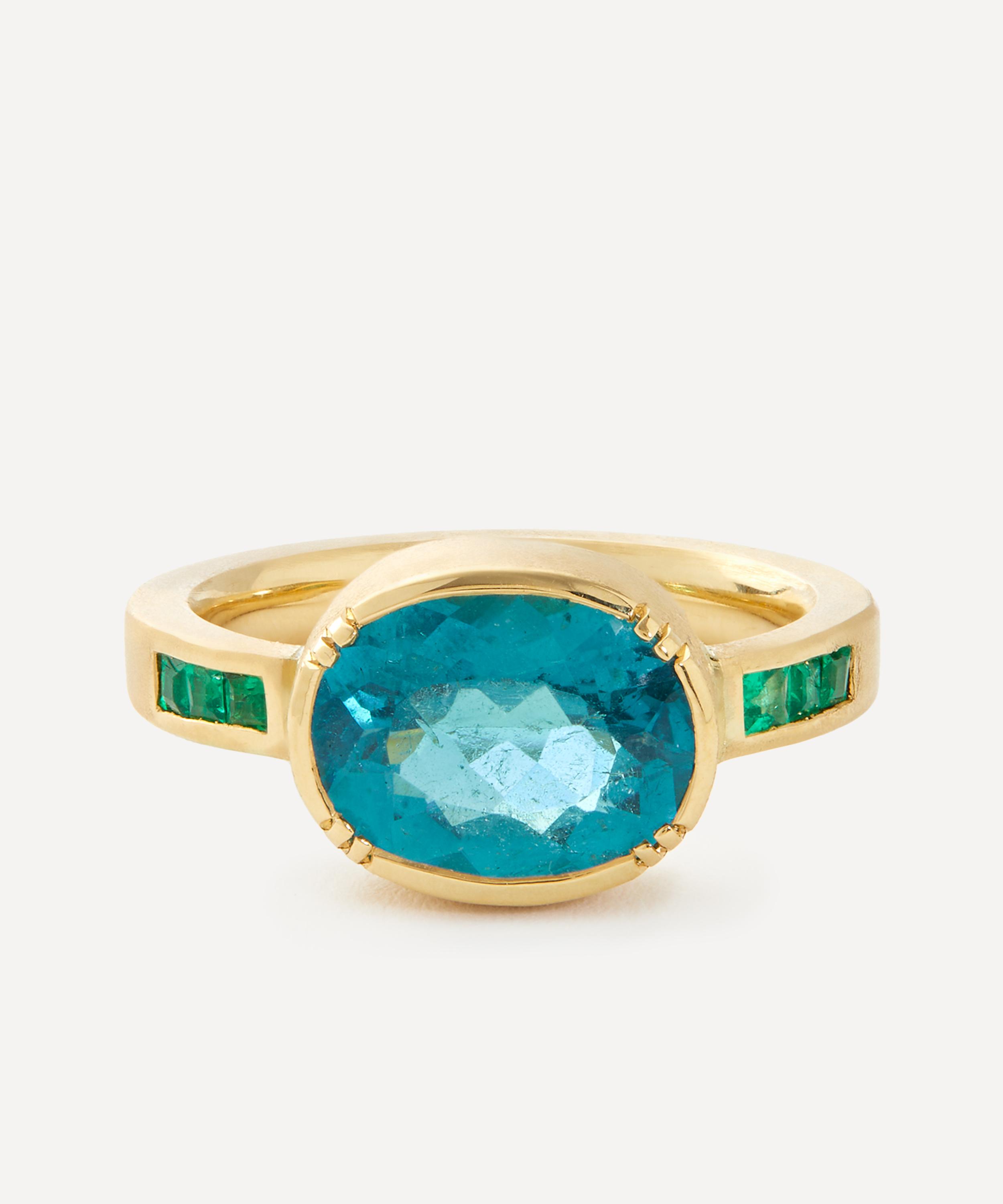 Brooke Gregson - 18ct Gold Tourmaline and Emerald Ring