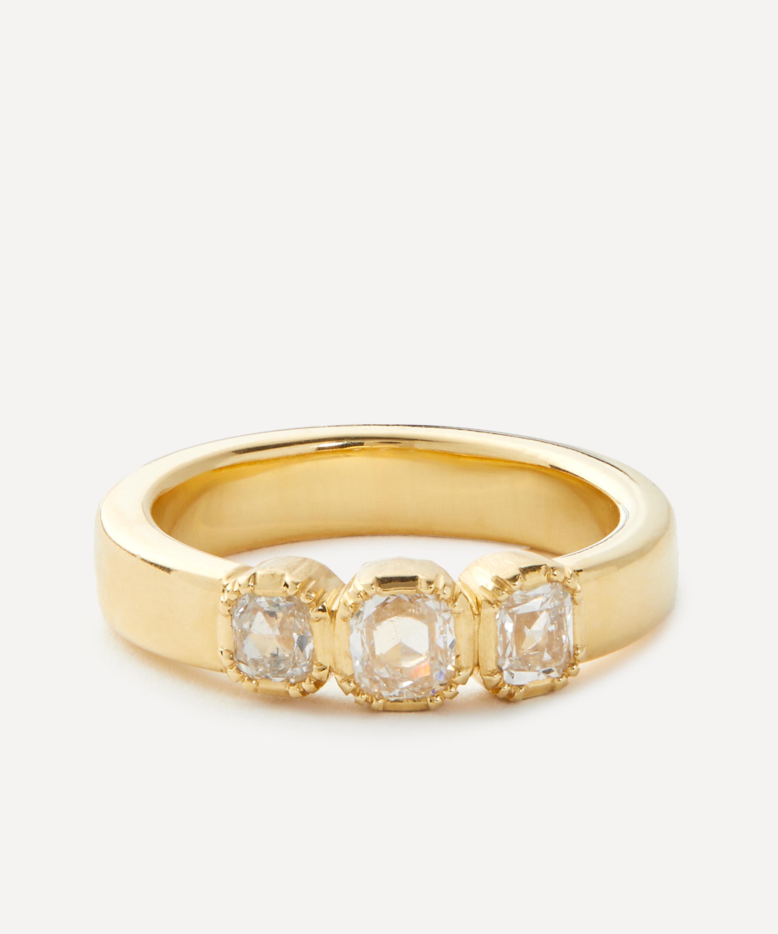 Brooke Gregson - 18ct Gold Triple Bezel Diamond Ring image number 0