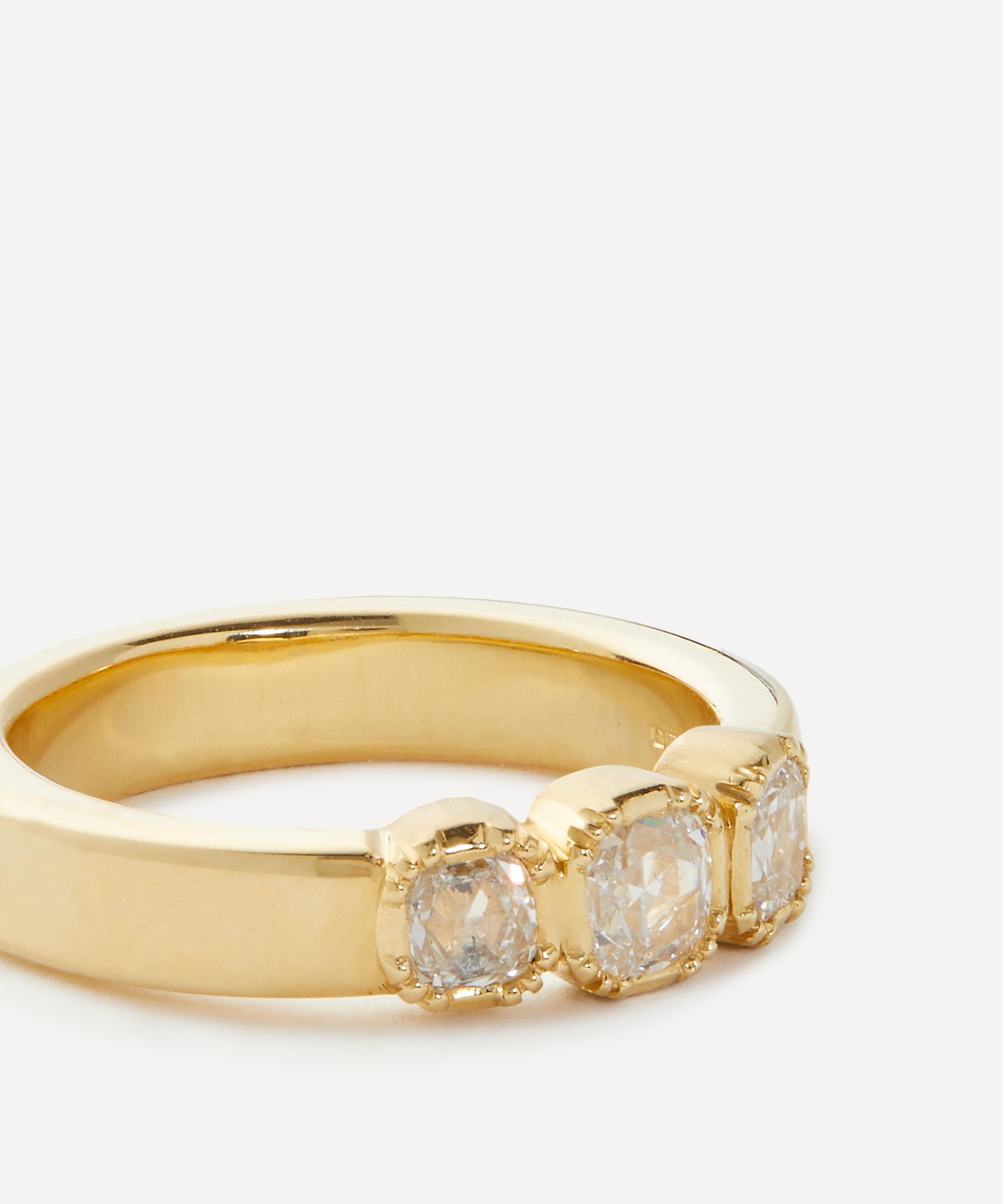 Brooke Gregson - 18ct Gold Triple Bezel Diamond Ring image number 1