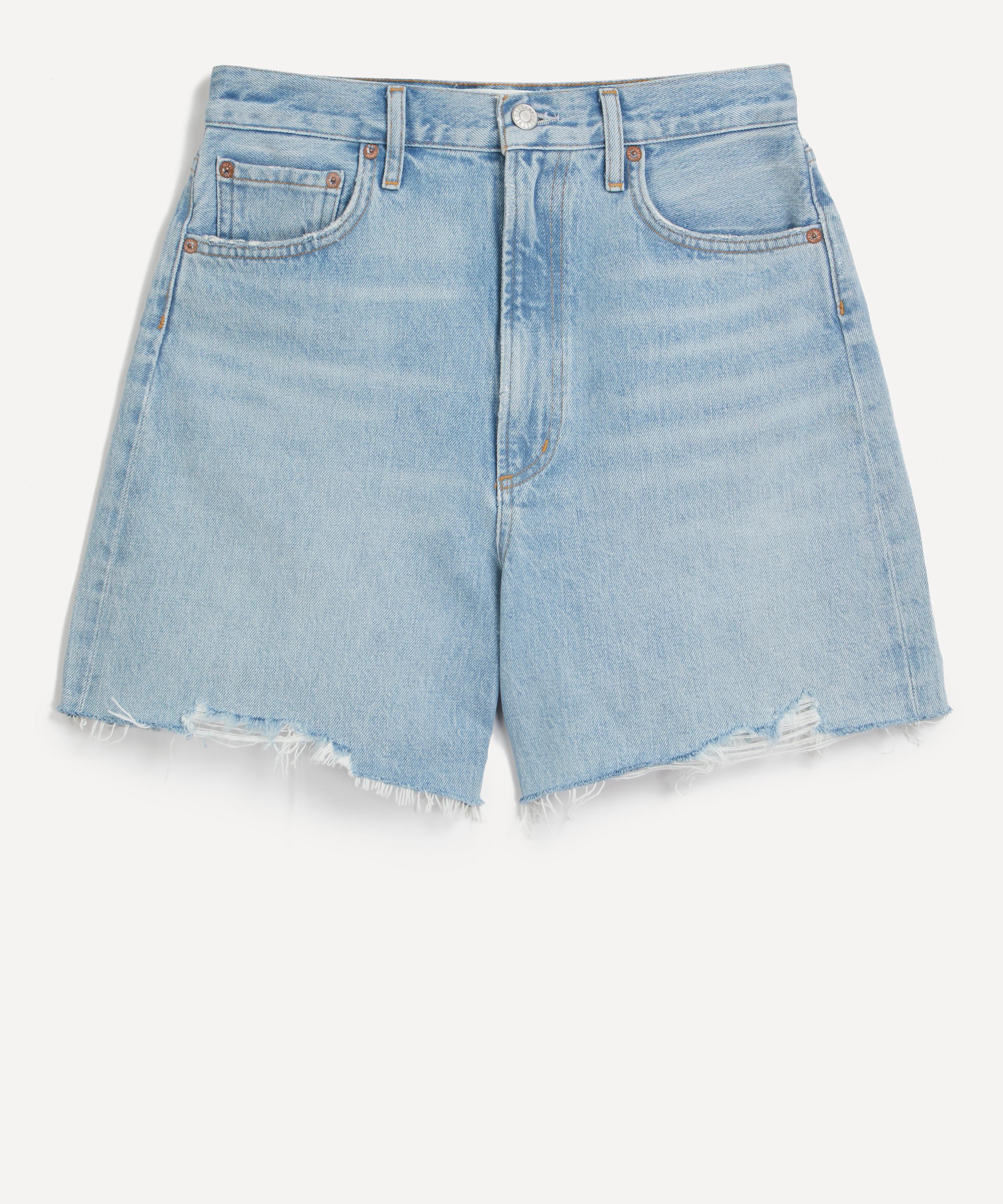 AGOLDE - Stella Denim Raw Hem Shorts image number 0