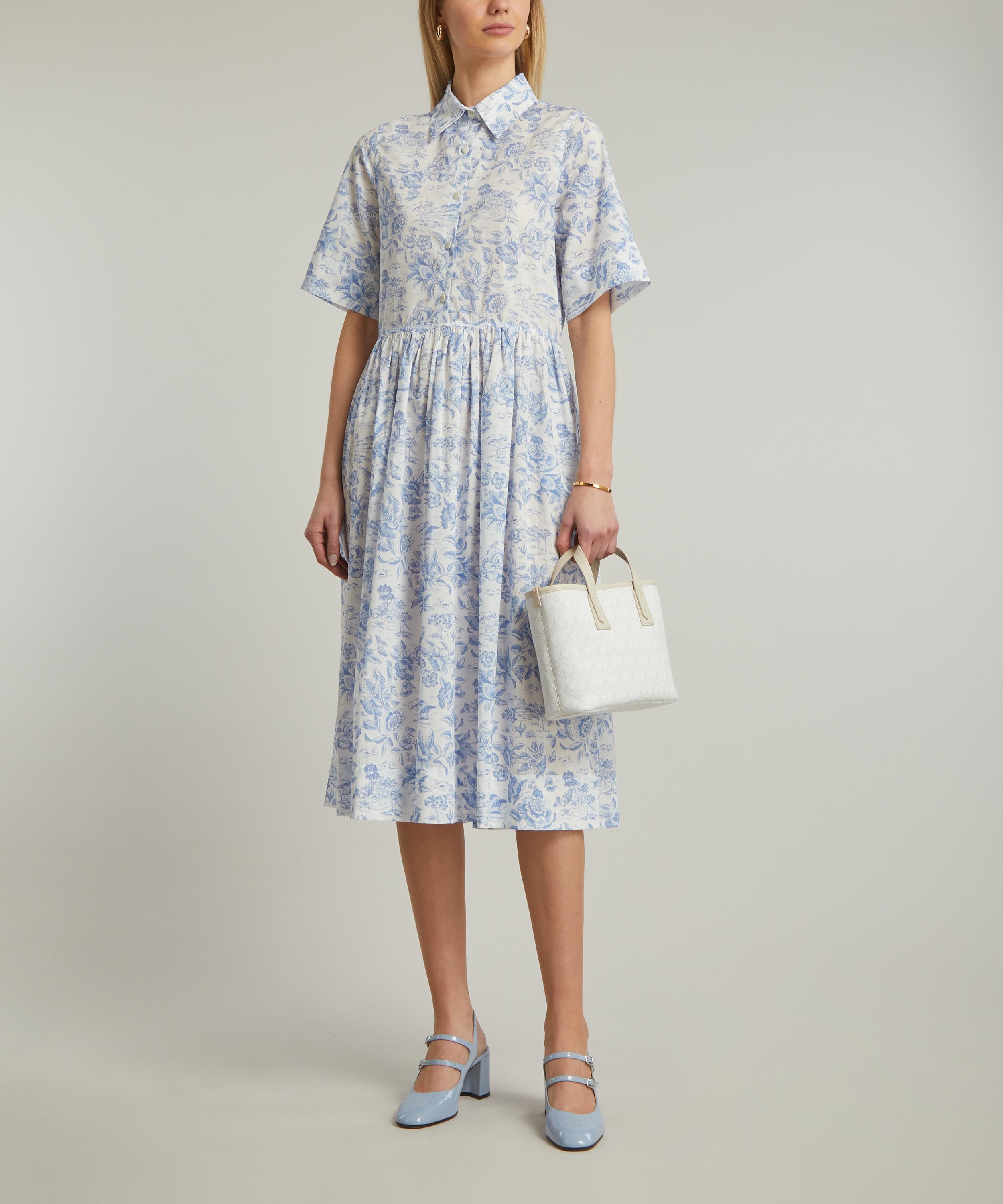 Liberty - Delft Lagoon Tana Lawn™ Cotton Gallery Shirt Dress image number 1