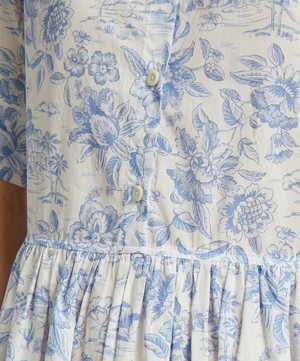 Liberty - Delft Lagoon Tana Lawn™ Cotton Gallery Shirtdress image number 4