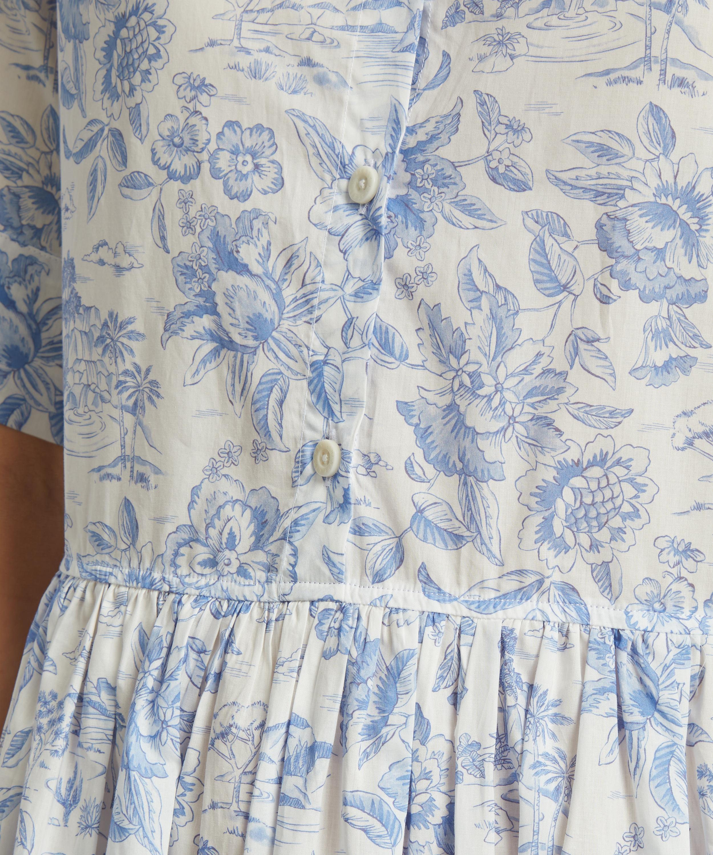 Liberty - Delft Lagoon Tana Lawn™ Cotton Gallery Shirt Dress image number 4